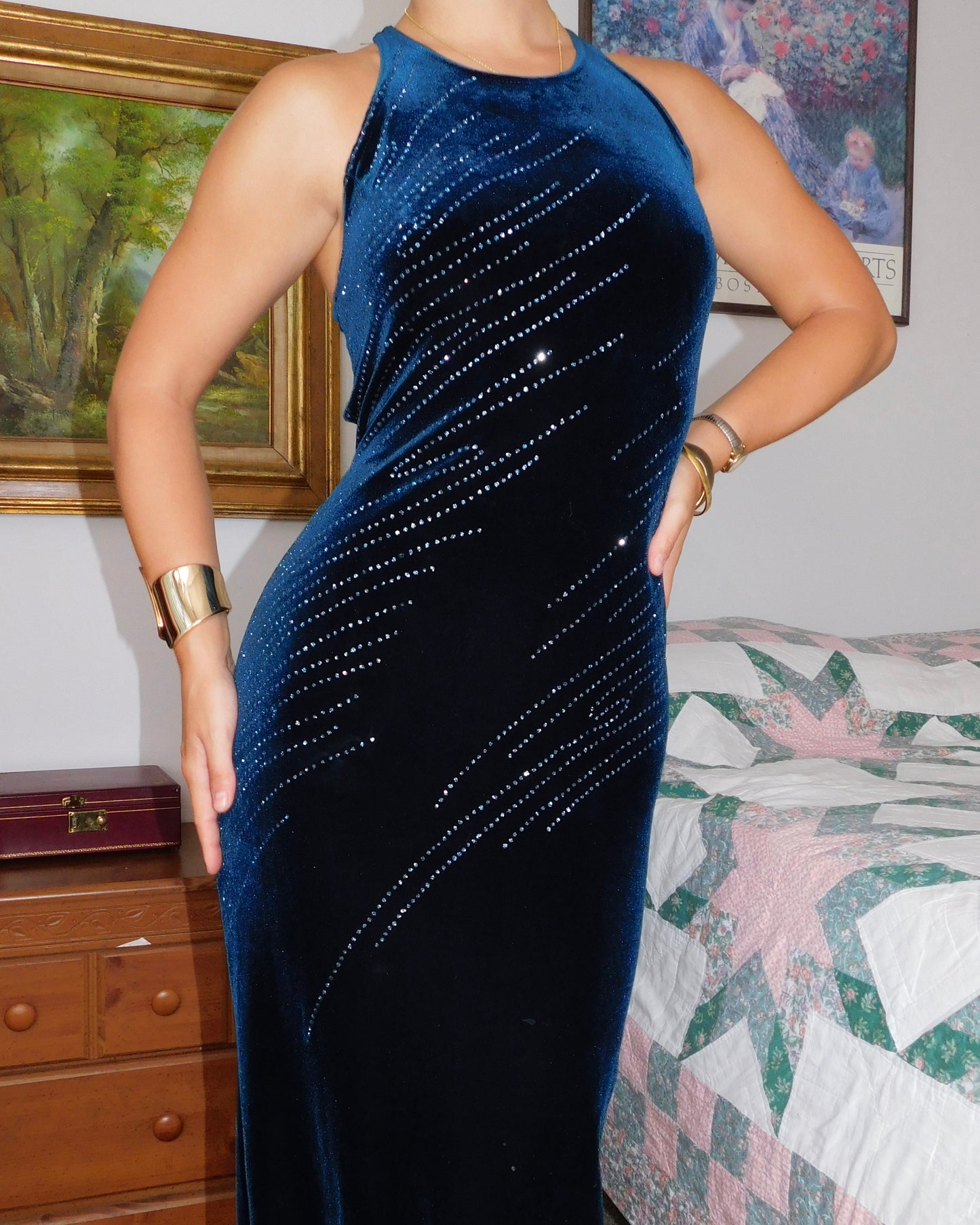 Jump Velvet Gown | Size S