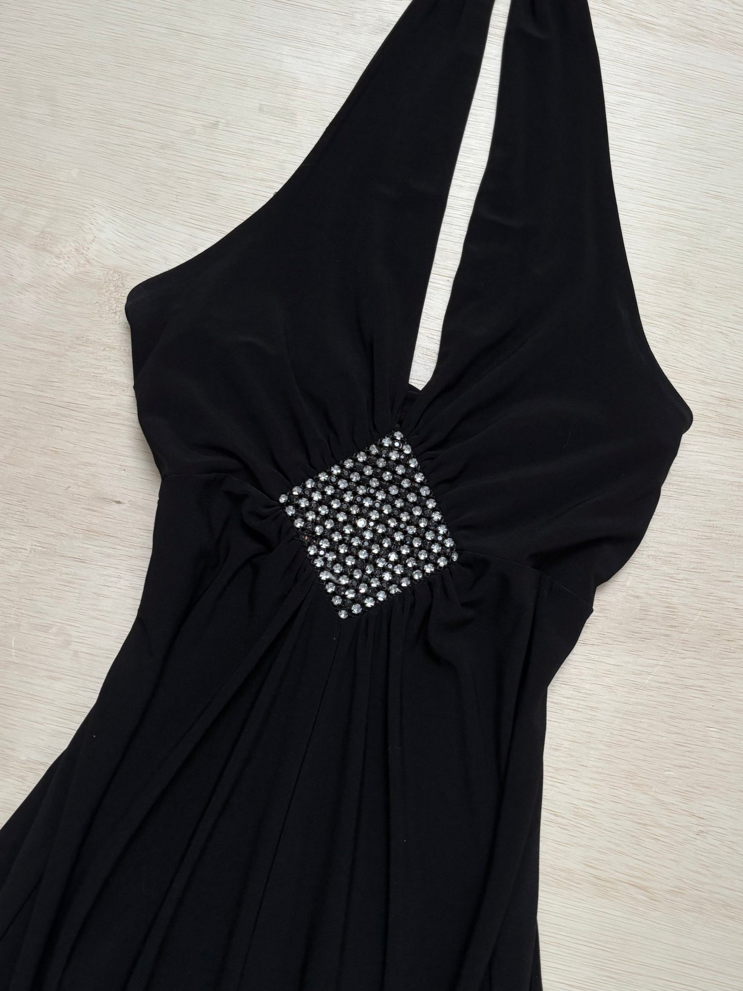 Embellished 00’s Halter Dress | Size M