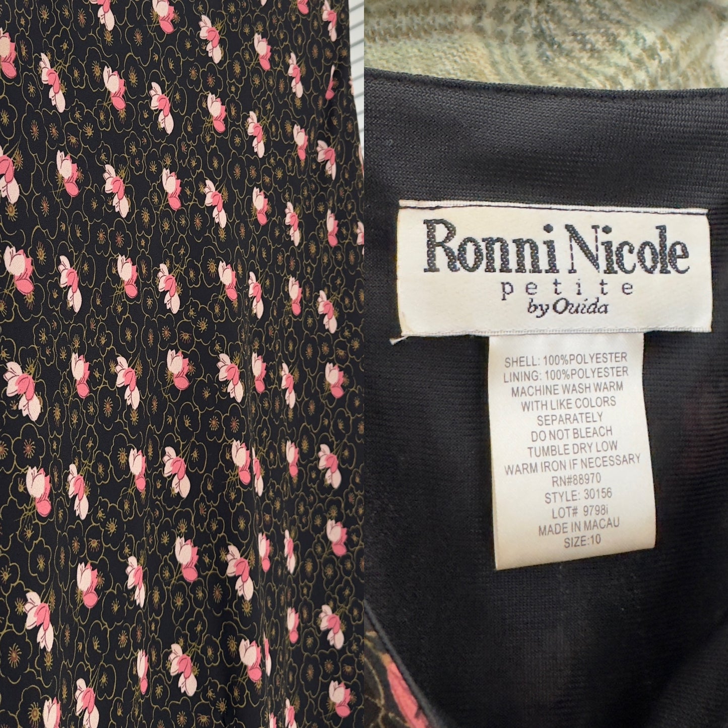 Black Floral Maxi Dress | Size M