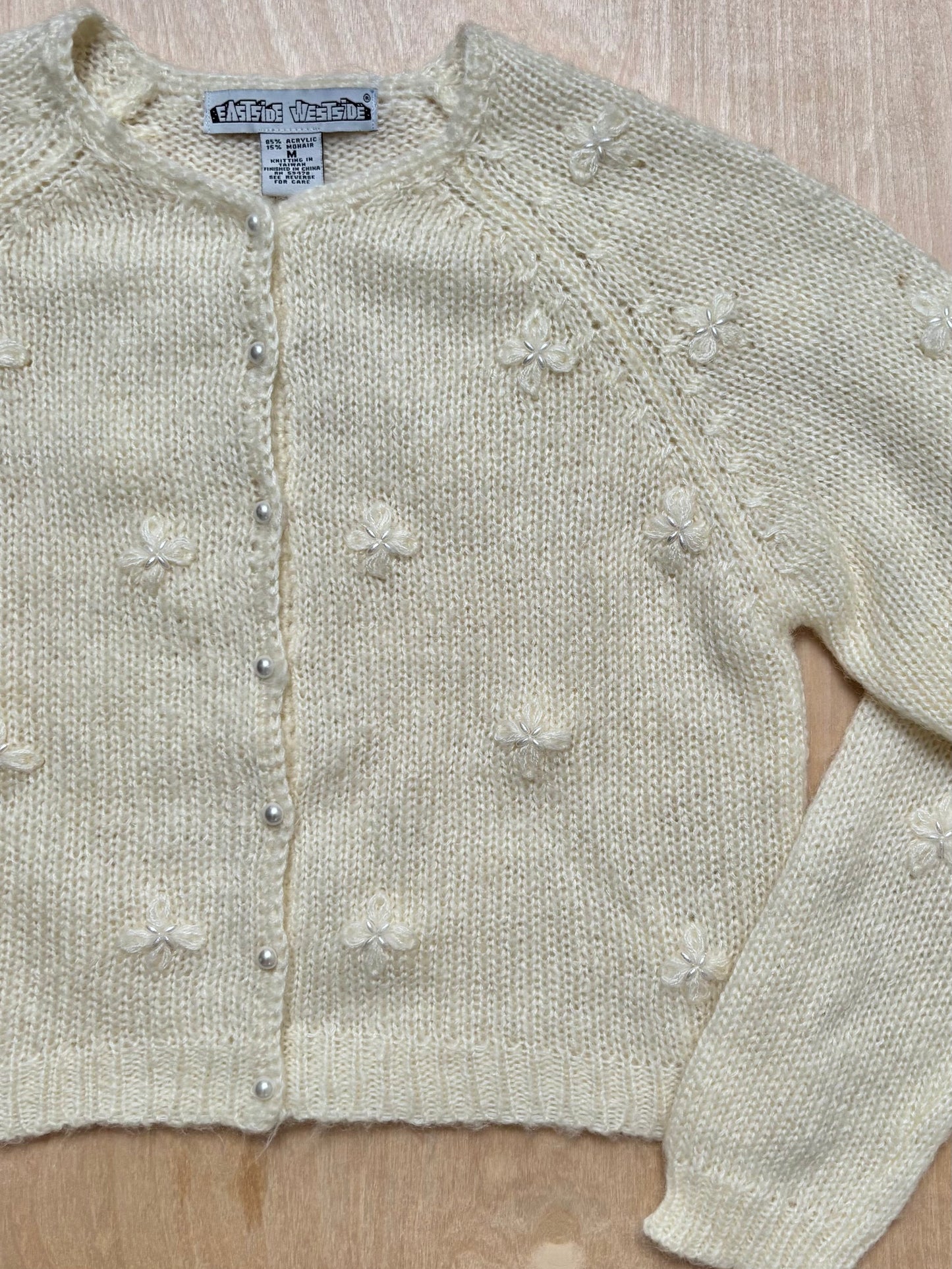 Beaded 90’s Knit Cardigan | Size M