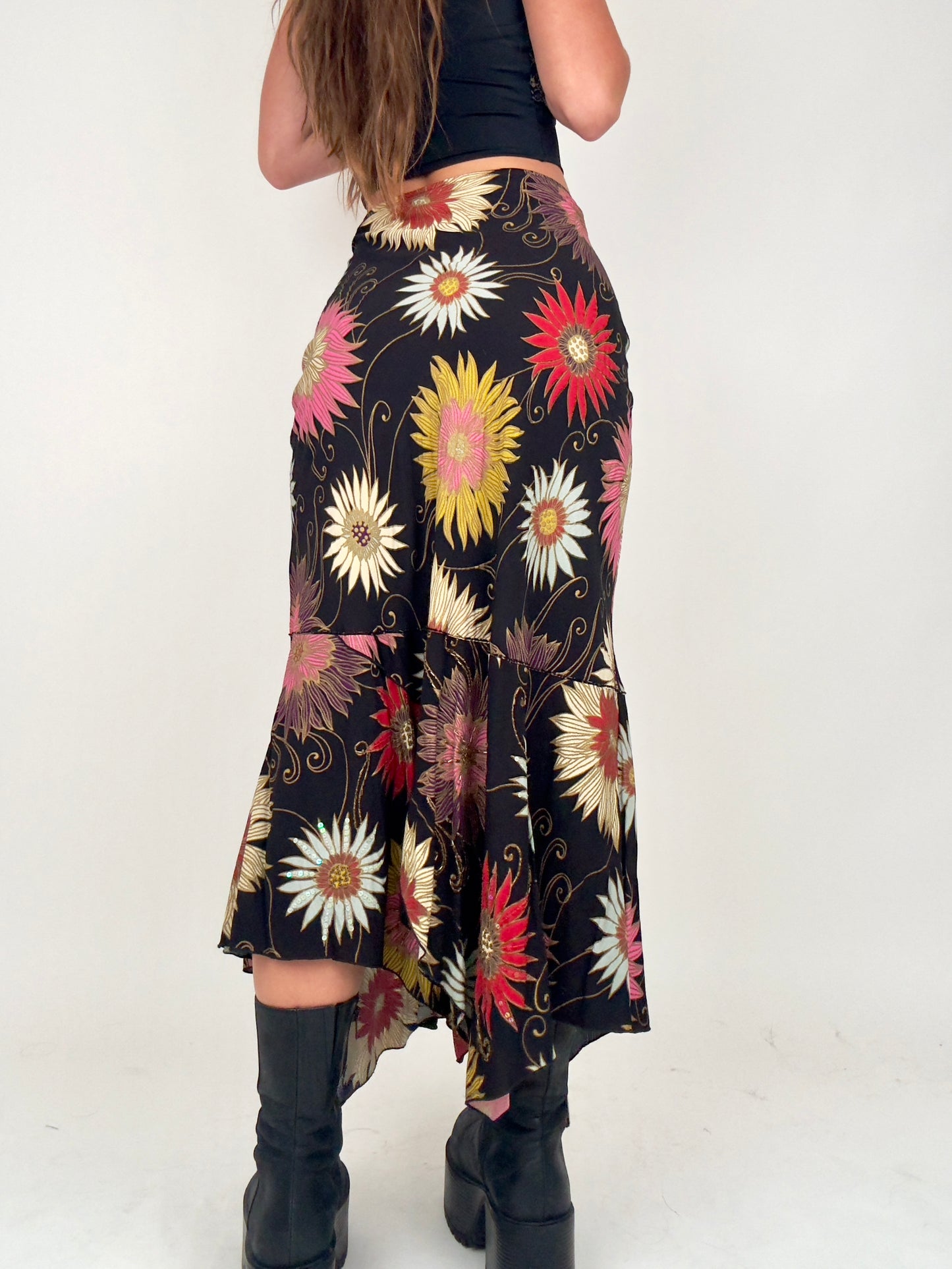 Black Floral Maxi | Size XL