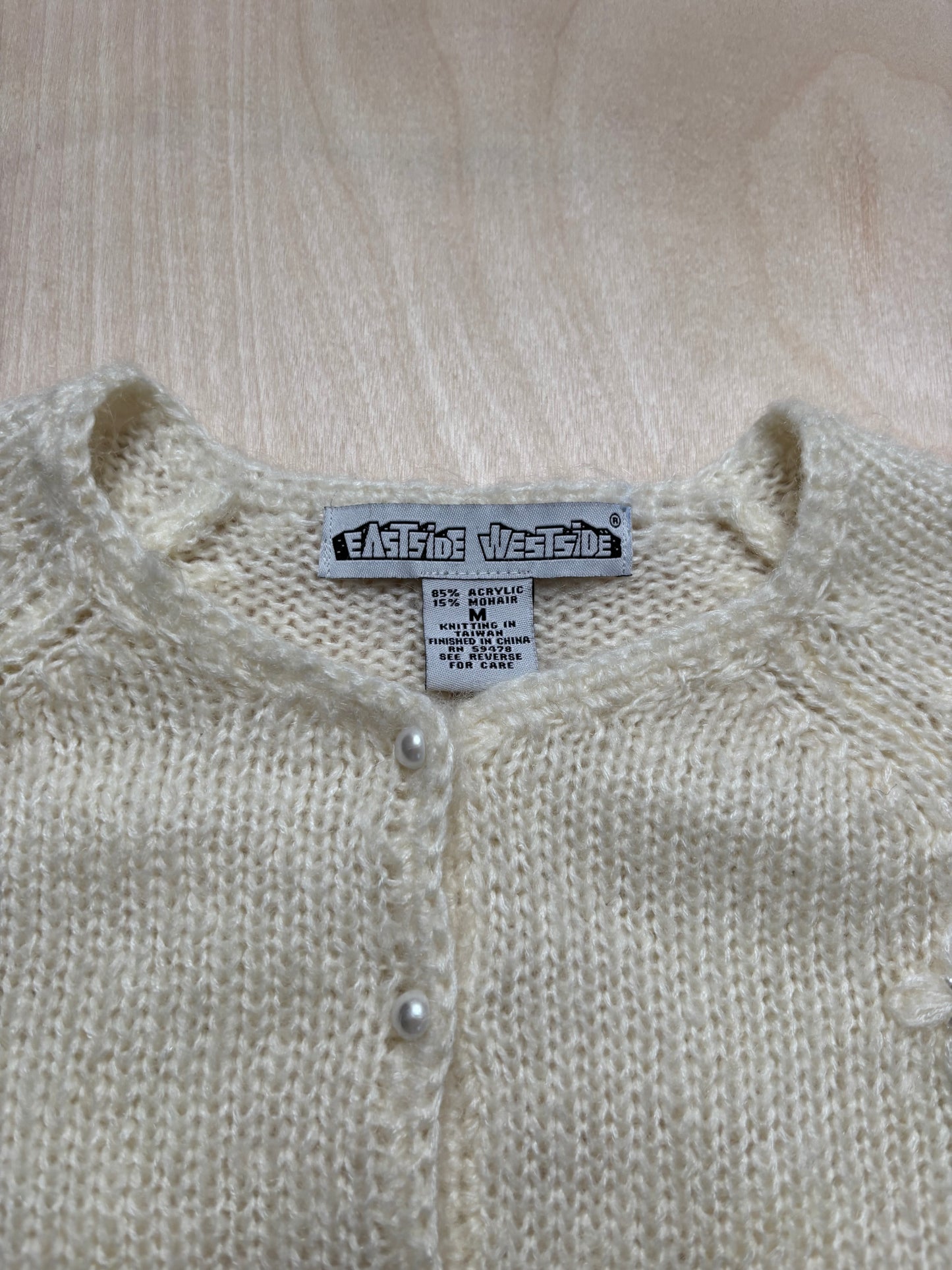 Beaded 90’s Knit Cardigan | Size M