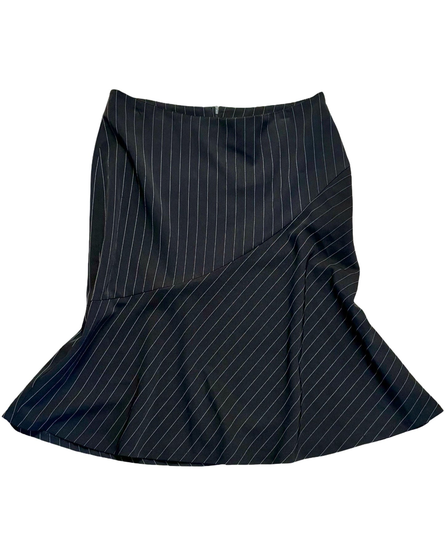 Pinstripe 90’s Midi Skirt | Size 30” waist