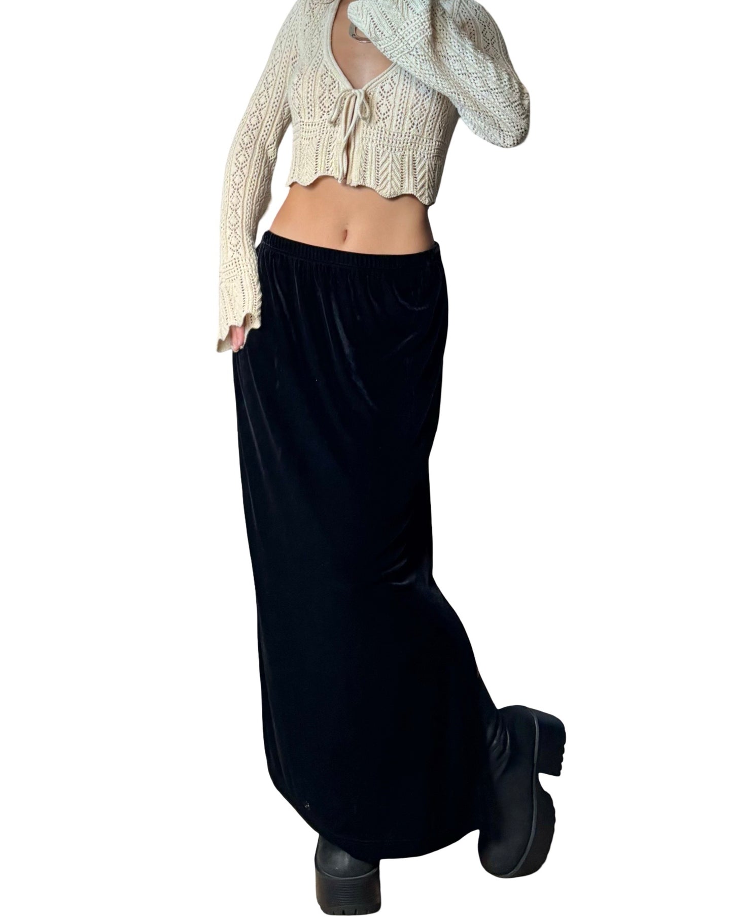 Briggs 90’s Velvet Skirt | 28” Waist