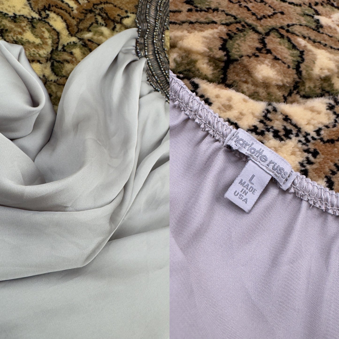 Silver Halter Blouse | Size L