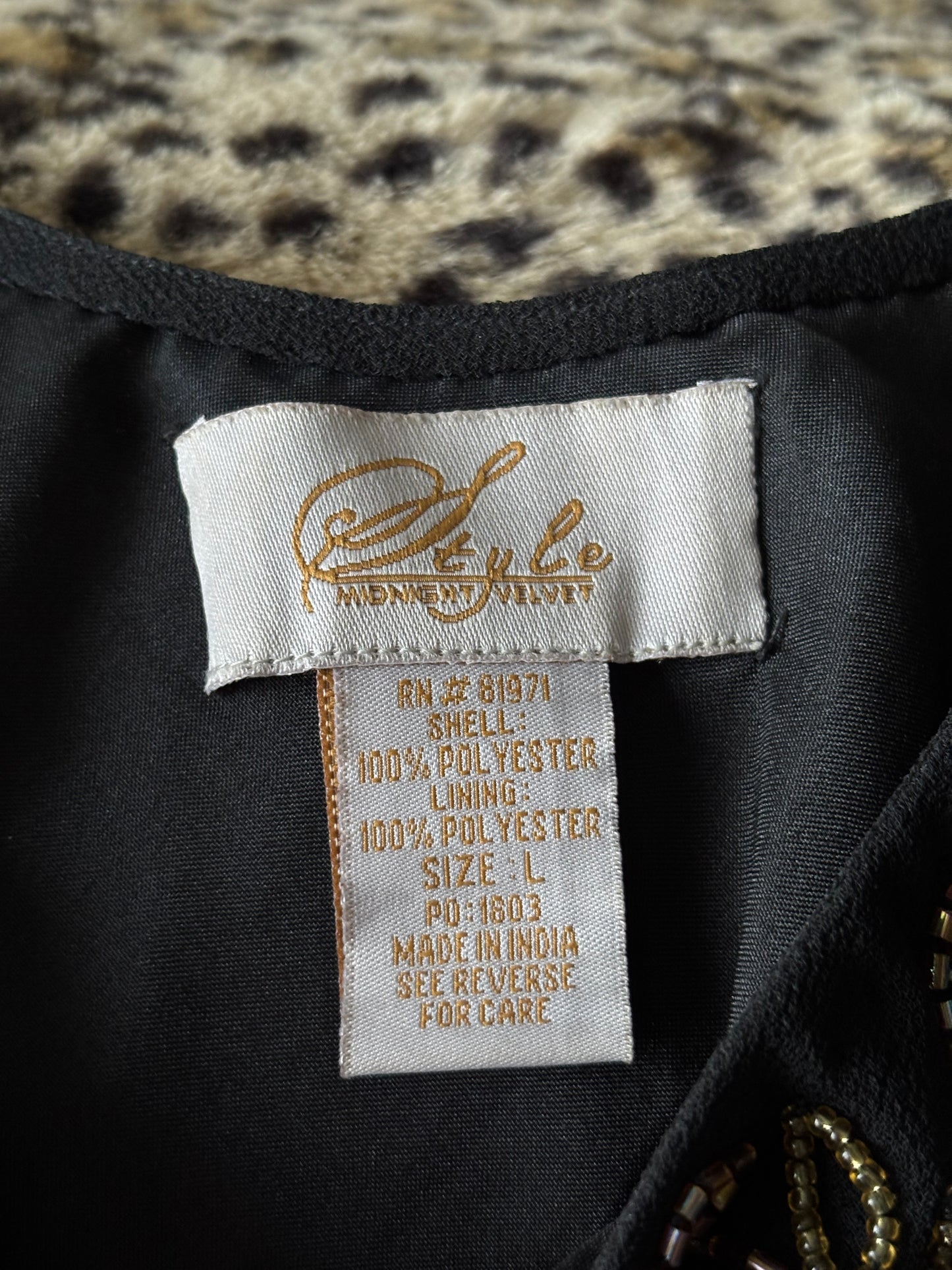 Midnight Beaded 90's Dress | Size L