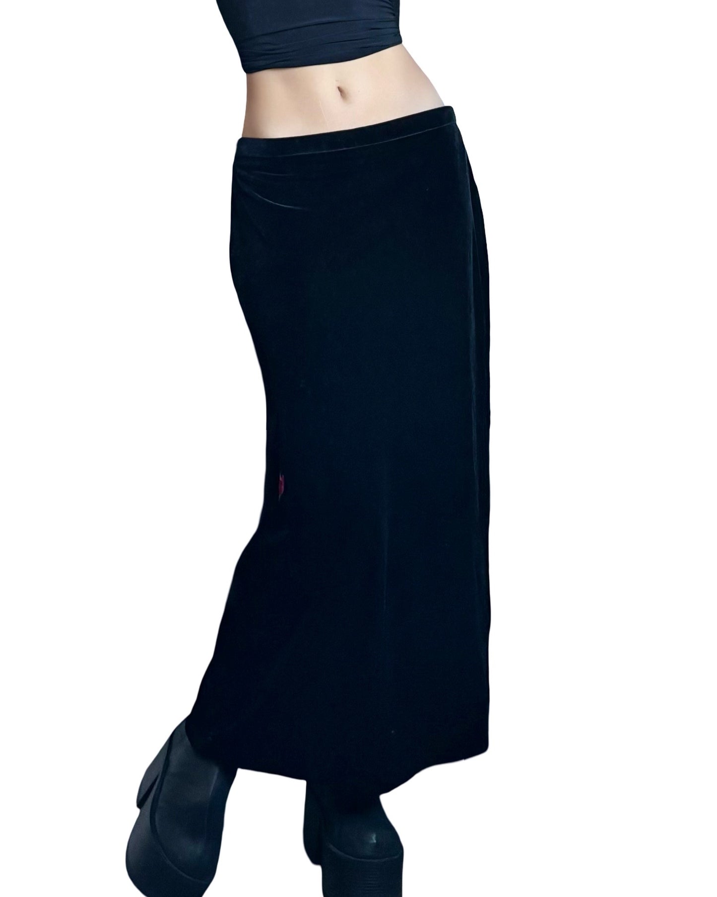 Velvet 90’s Maxi Skirt | Size 30” waist