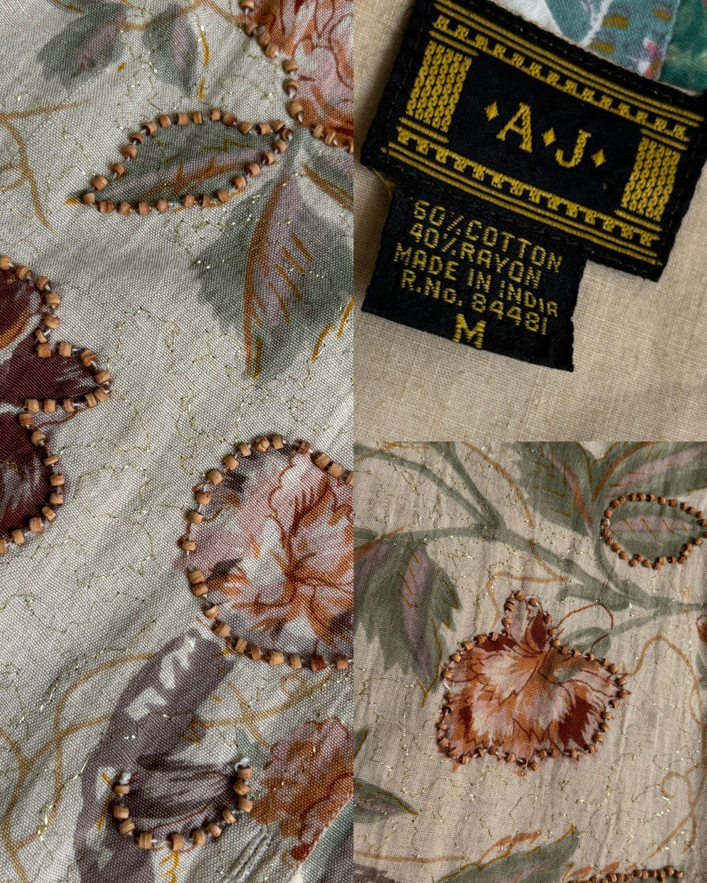Sam Floral Beaded Vest | Size M