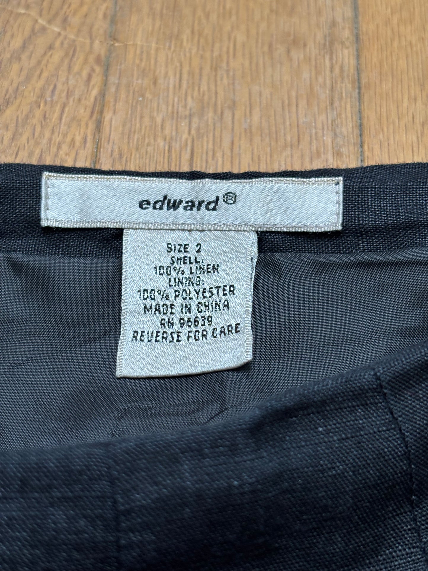 Edward 90’s Linen Skirt | Size 28” Waist