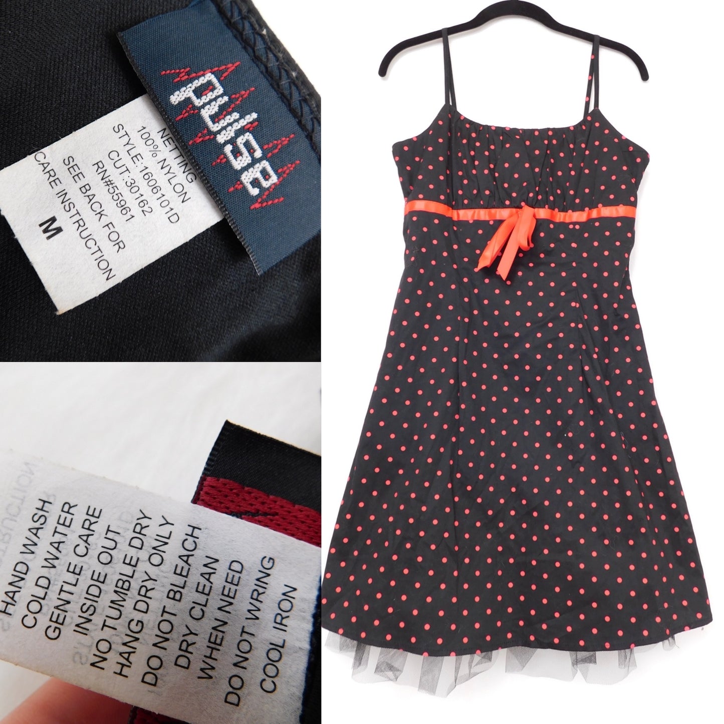 Y2K Polka Dot Mini Dress | Size M