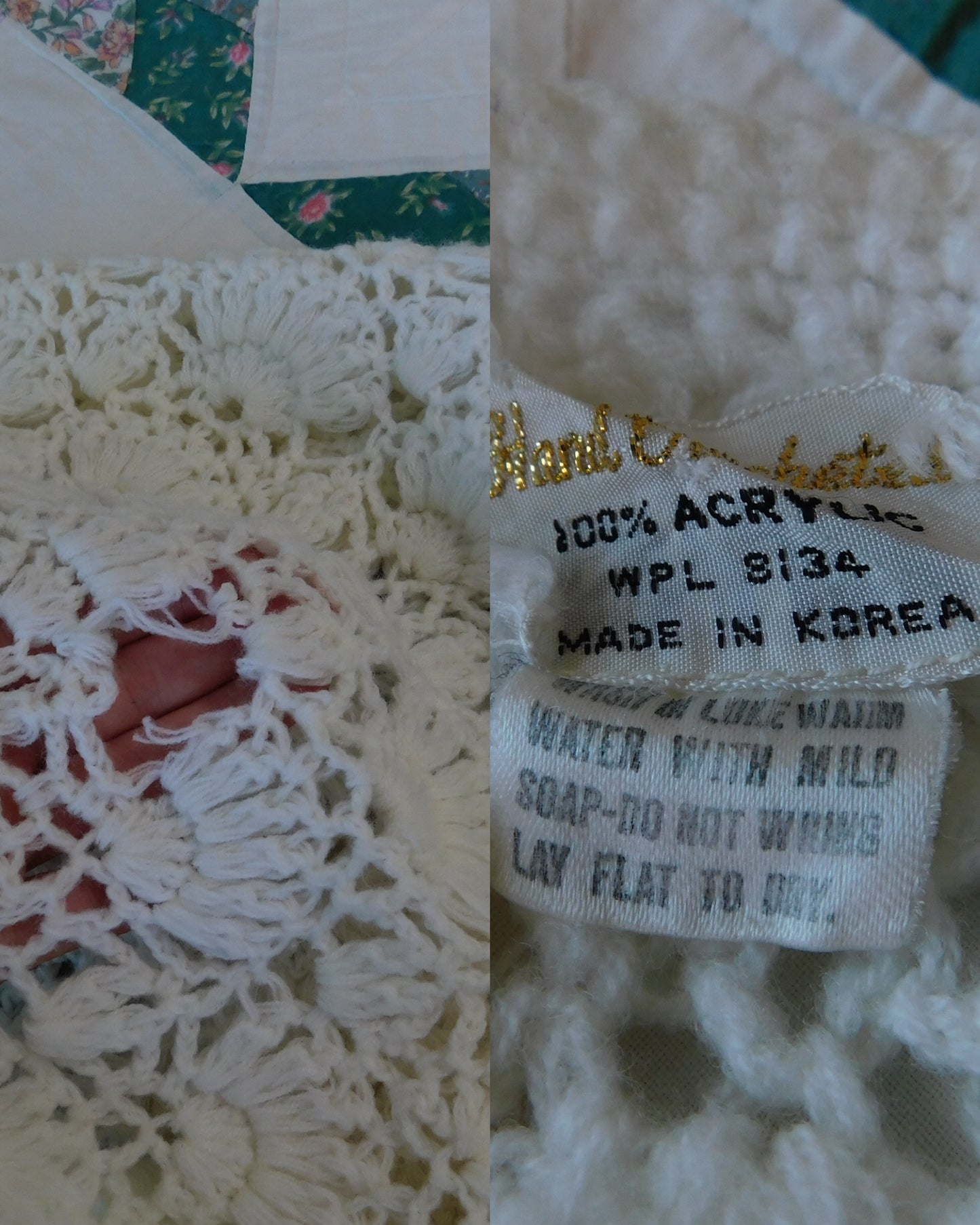 Cream Crochet Shawl | One Size