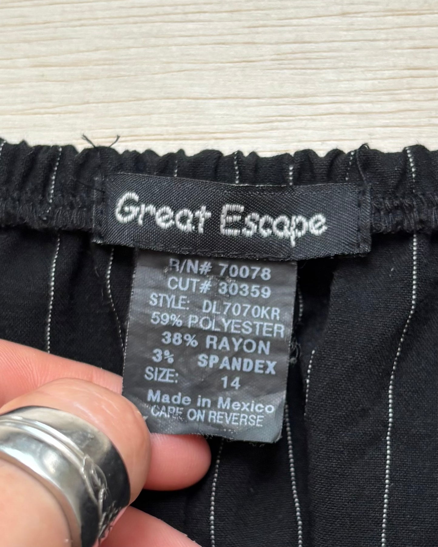 Pinstripe 90’s Mini Skirt | Size 27” waist