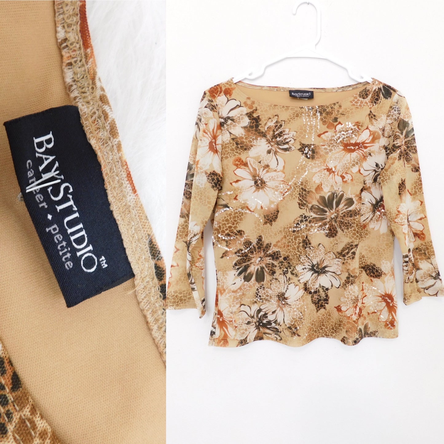 Mesh Floral Long Sleeve | Size M