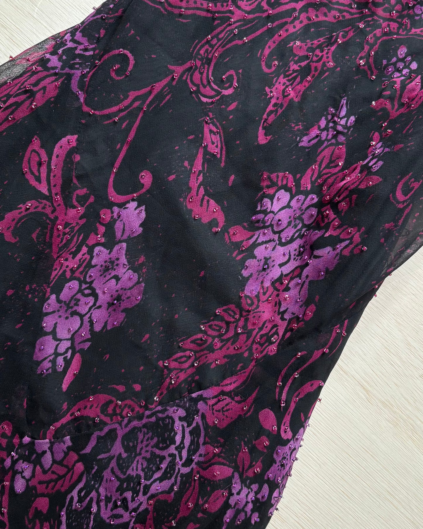 Mixit 90’s Silk Beaded Gown | Size L