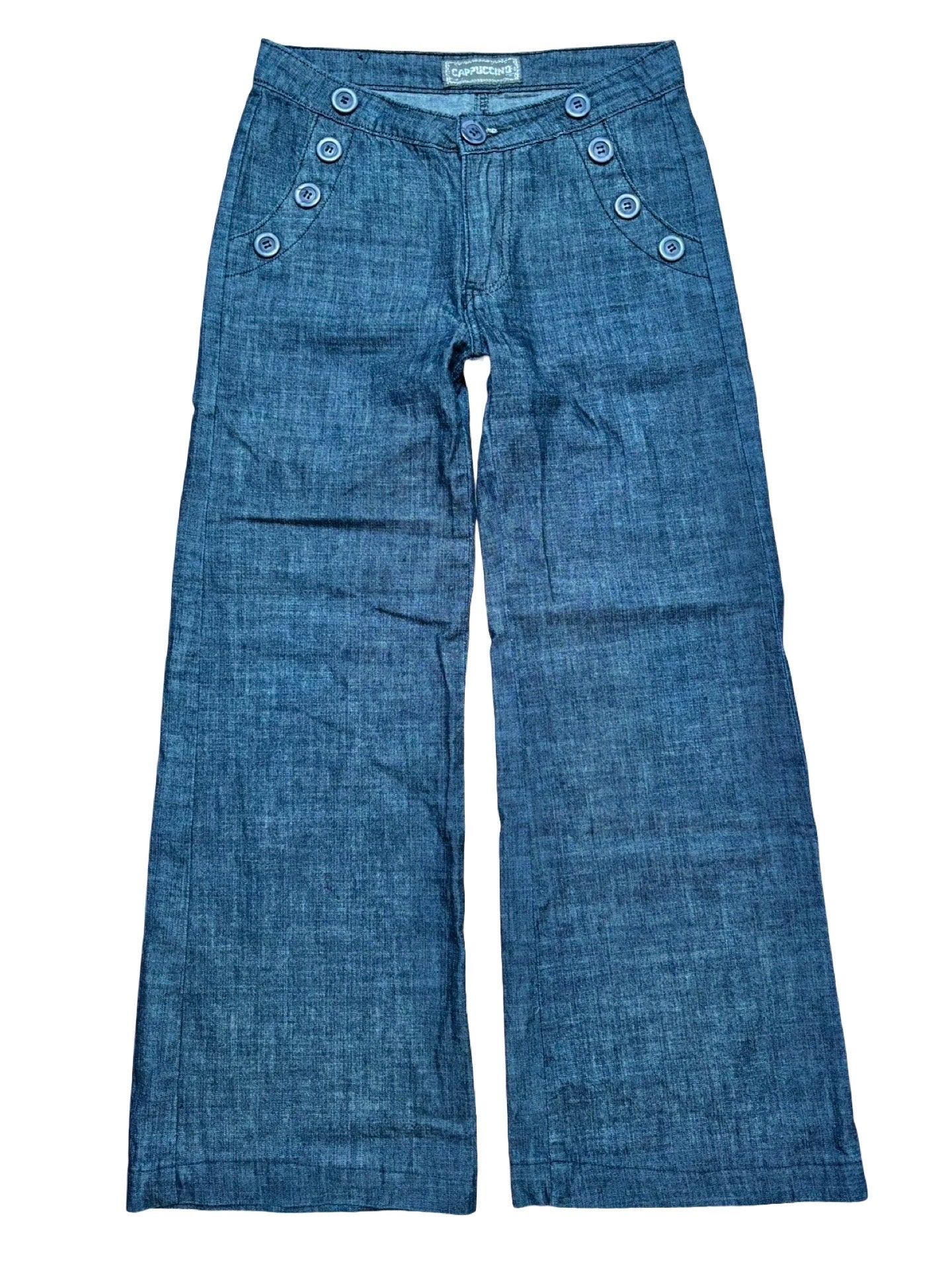Cappuccino Button Jeans | Size 4