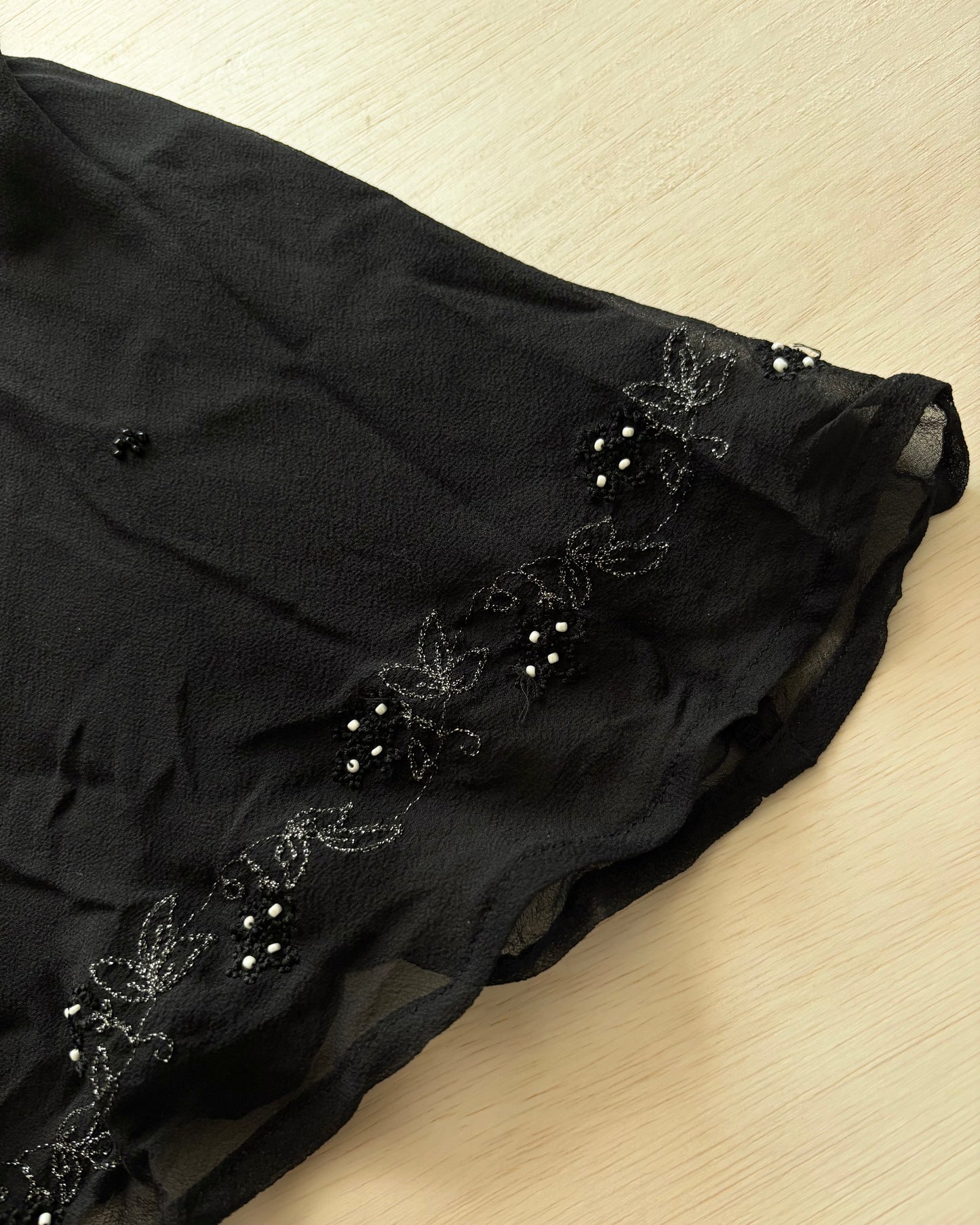 NY&Co Silk Beaded Skirt | Size 29” waist