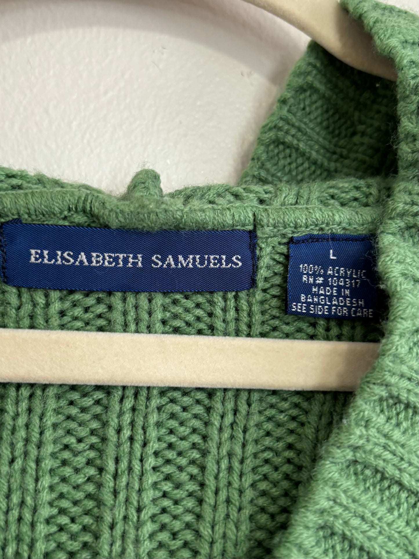 Green 00's Knit Hoodie | Size L
