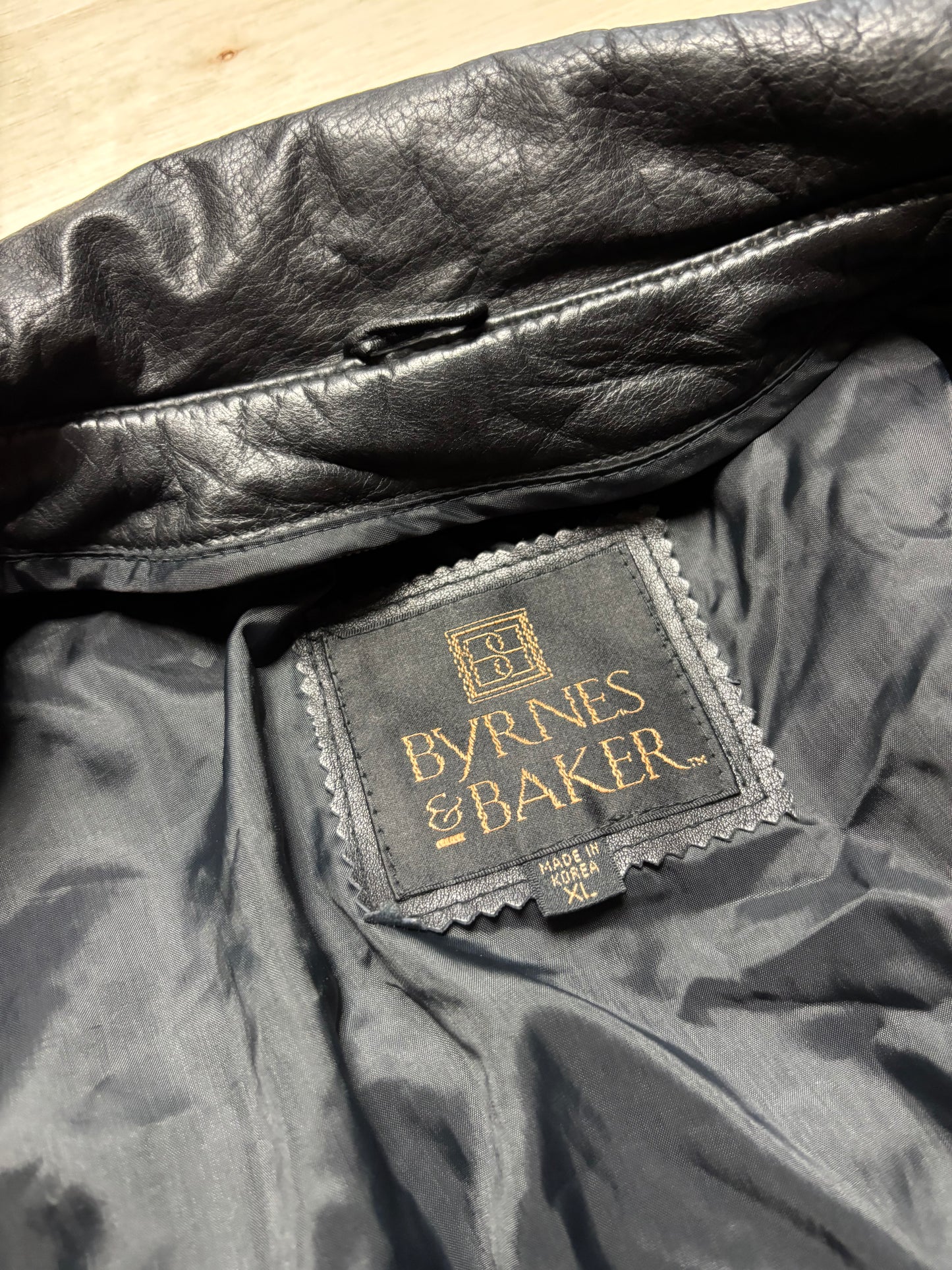 Byrnes & Baker 90’s Genuine Leather Jacket | Size XL