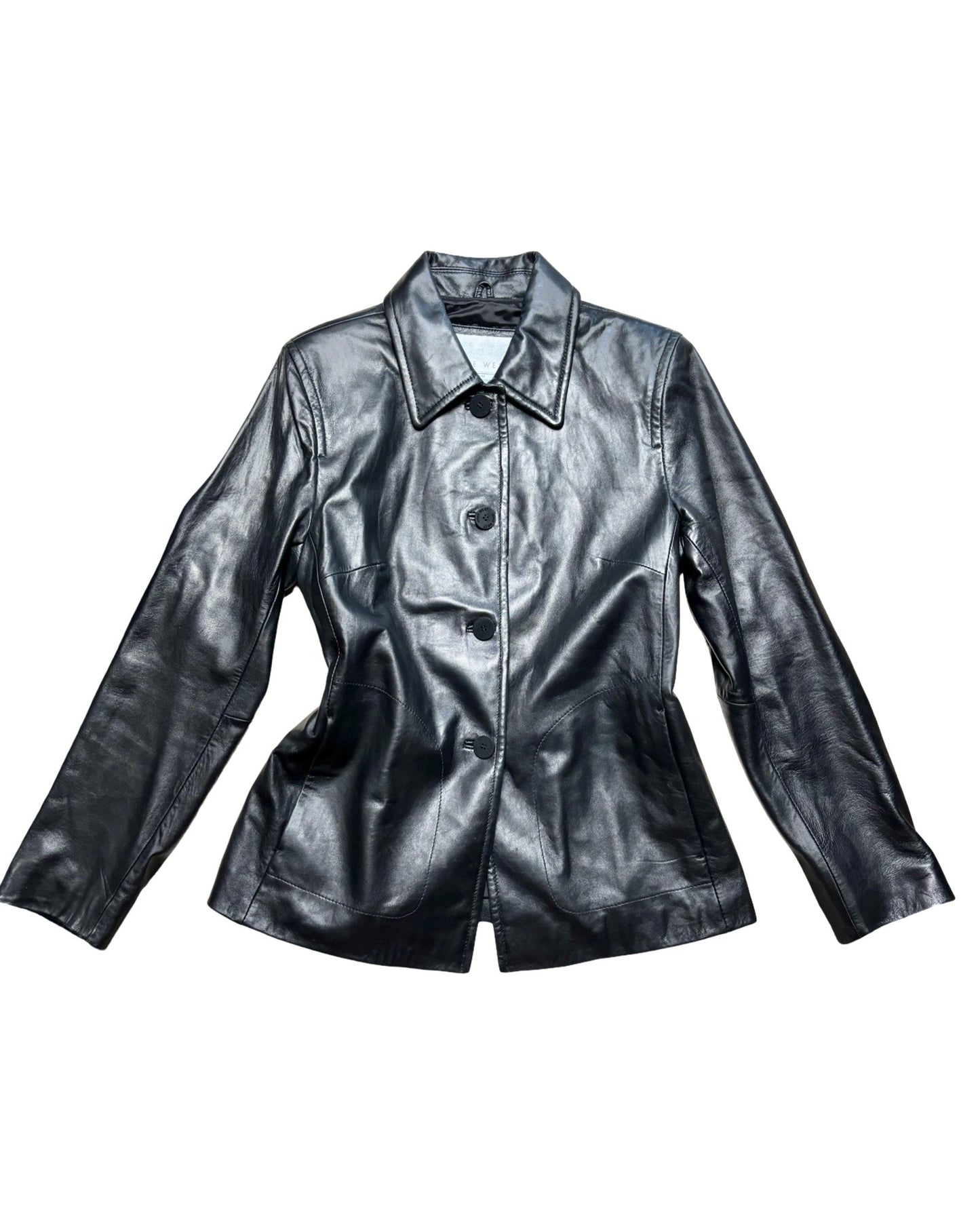 Nine West 90’s Genuine Leather Blazer | Size M