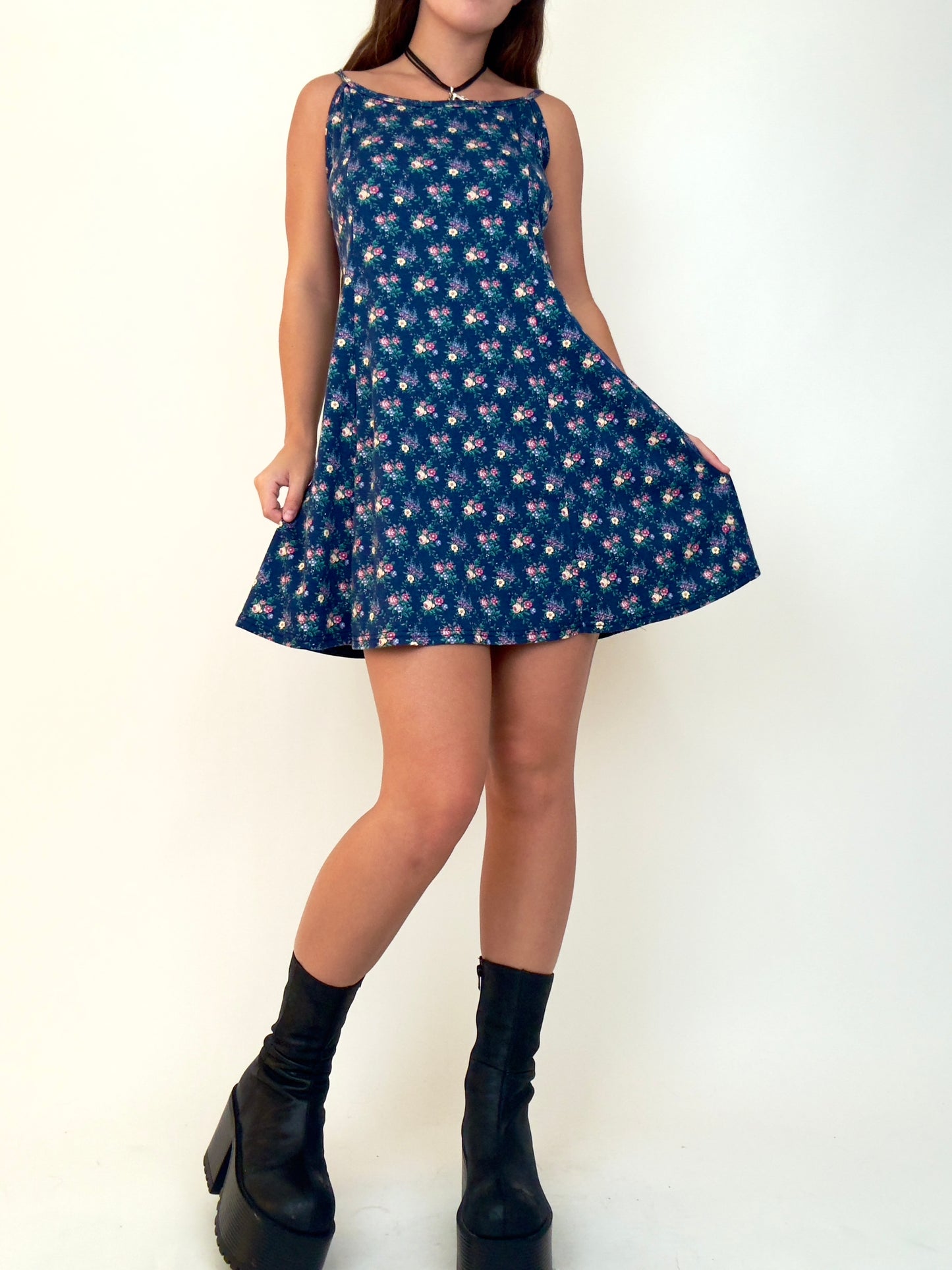 Navy Floral Mini | Size L