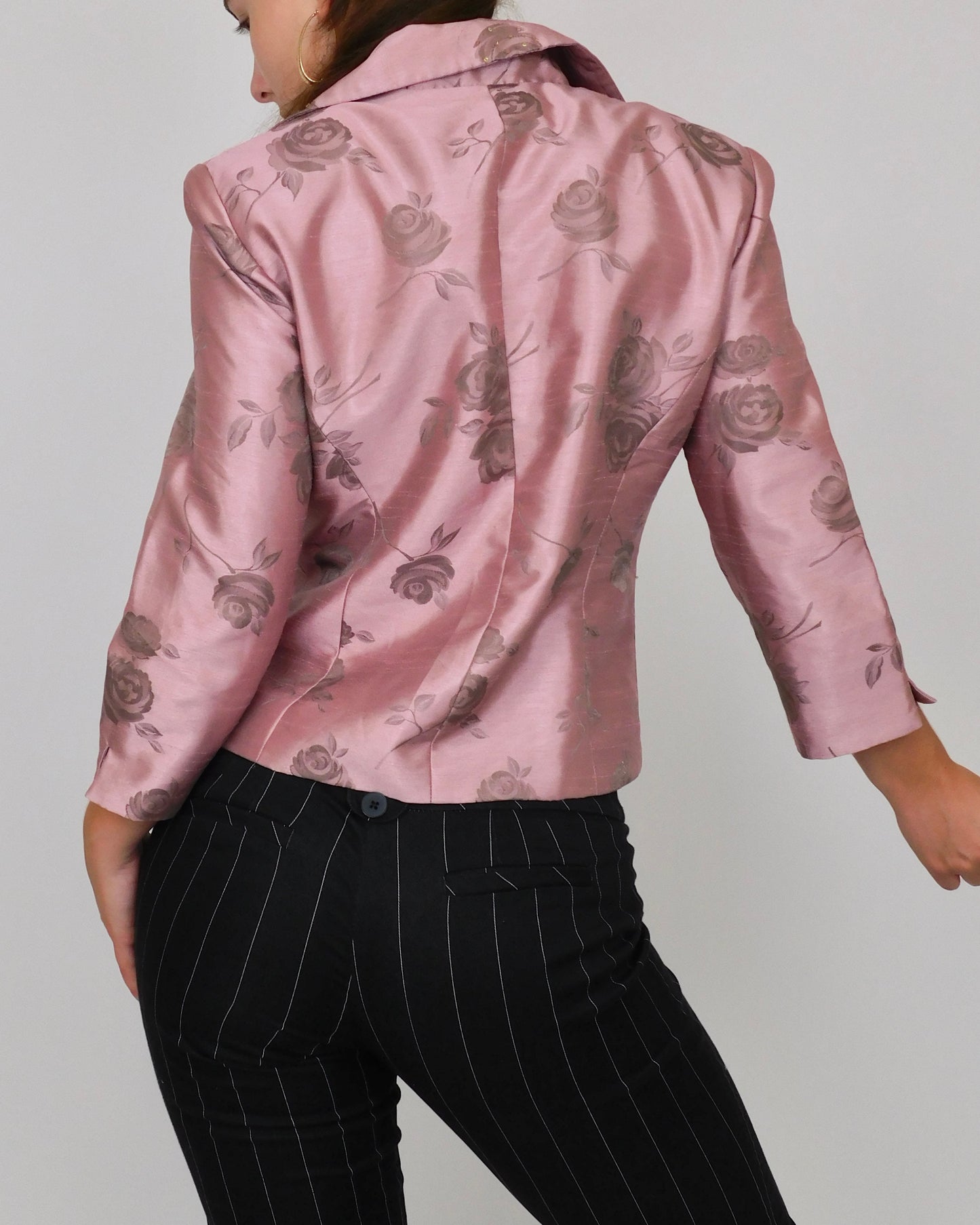 90’s Pink Floral Blazer | Size 6