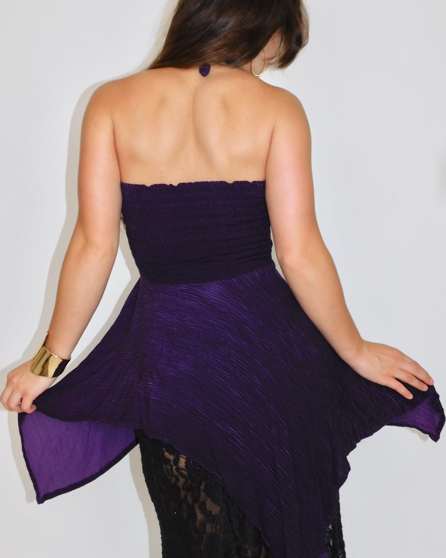 Y2K Asymmetric Halter Blouse | Size S/M