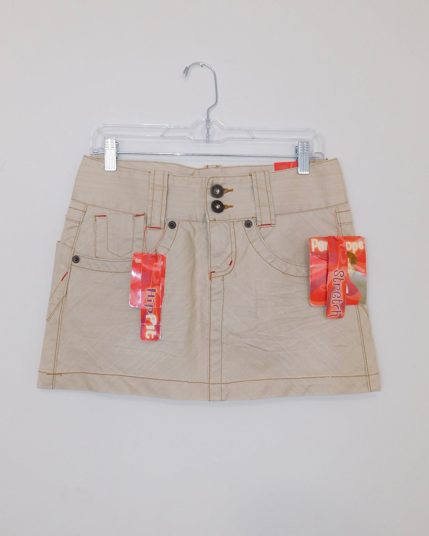 Y2K Deadstock khaki mini skirt | Size 7