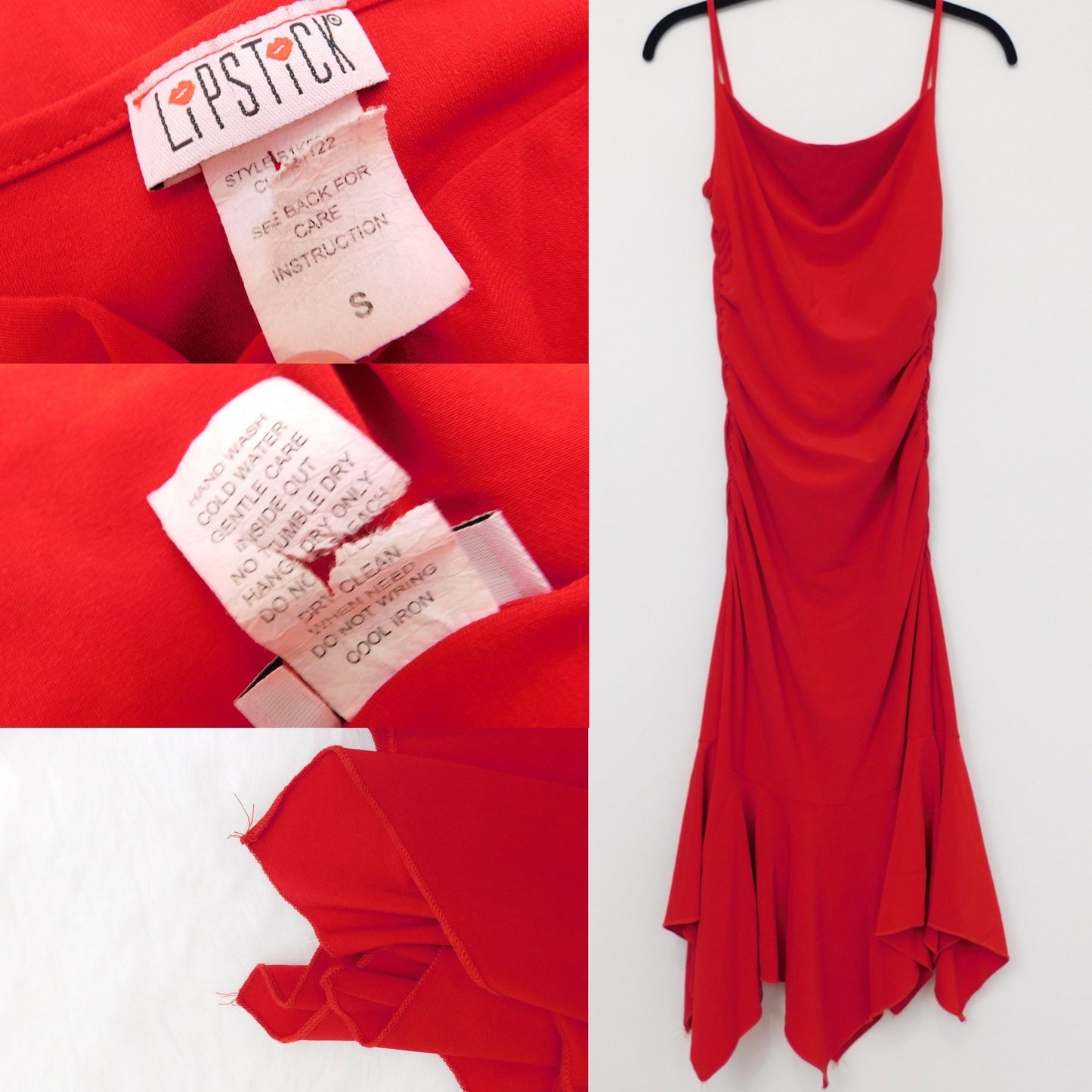 Y2K Red Midi Dress | Size S