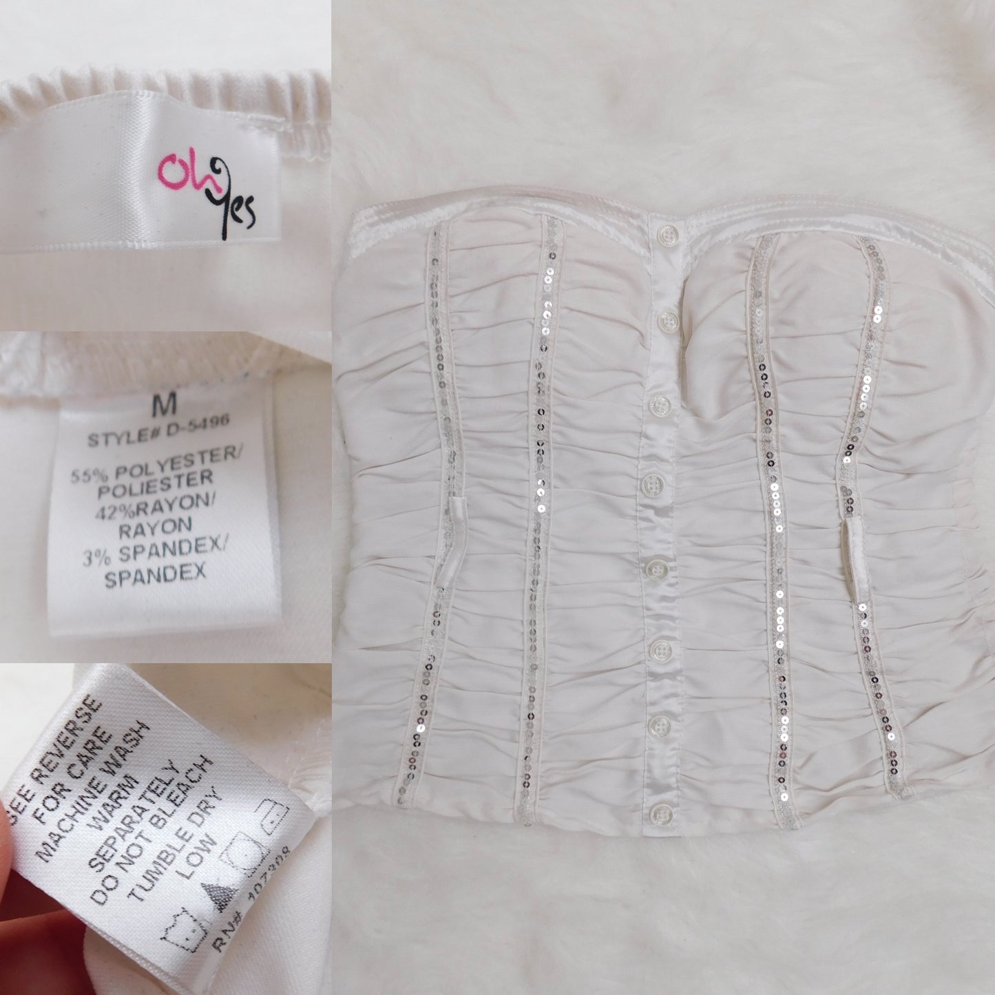 Y2K Corset Tube Top | Size M