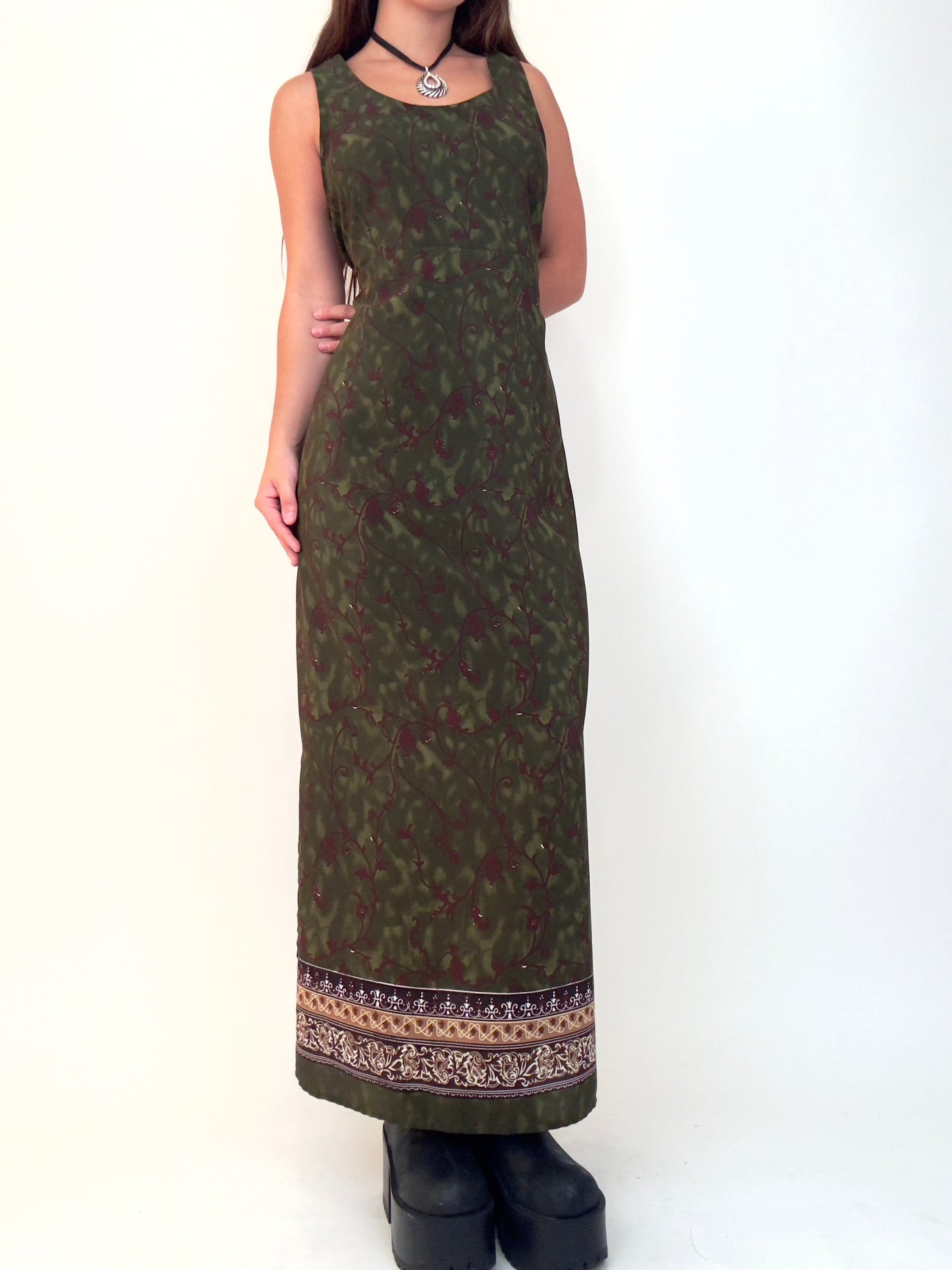 Green Floral Maxi | Size M