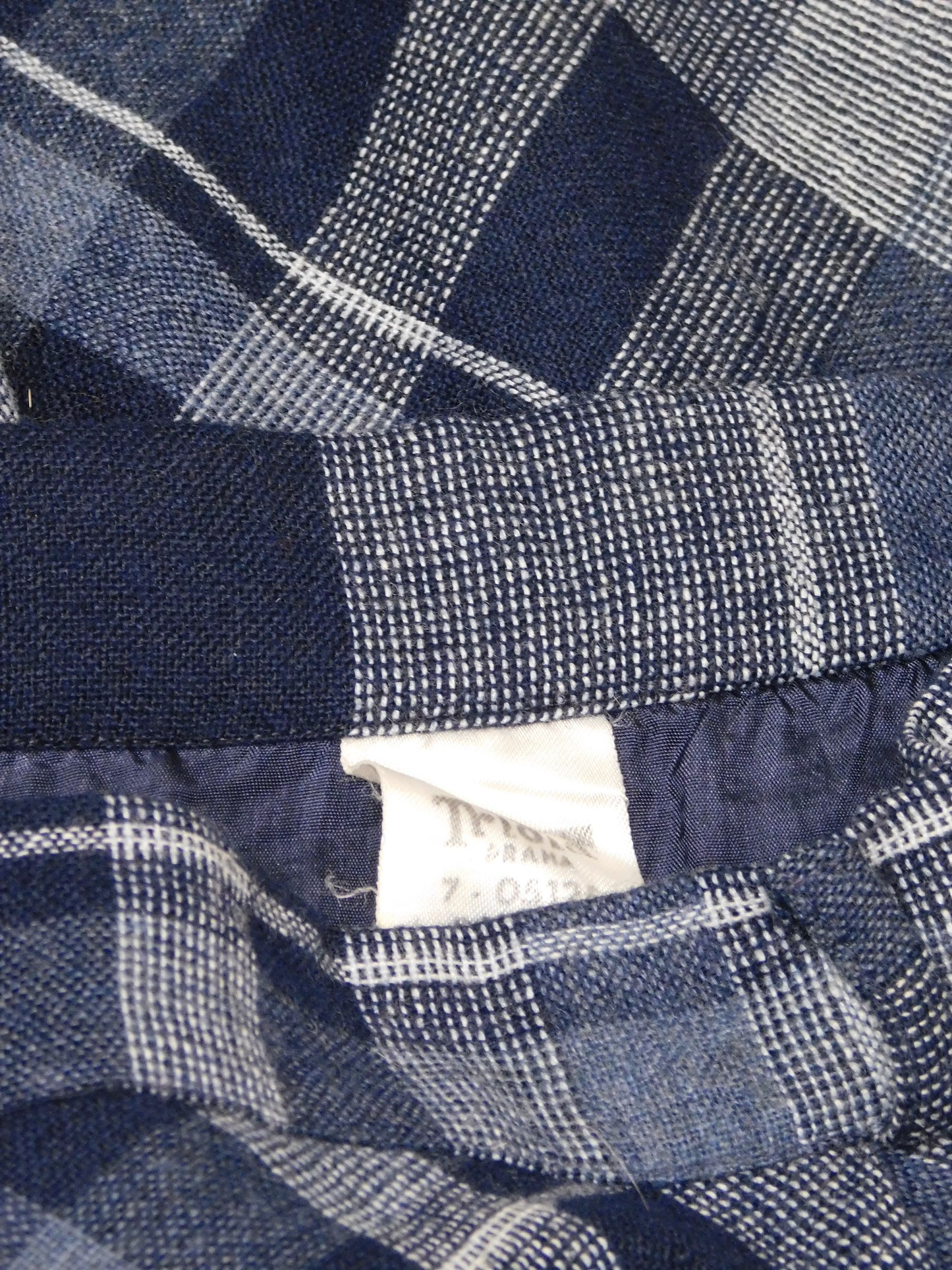 Chloe Blue Plaid Maxi | Size 29” waist