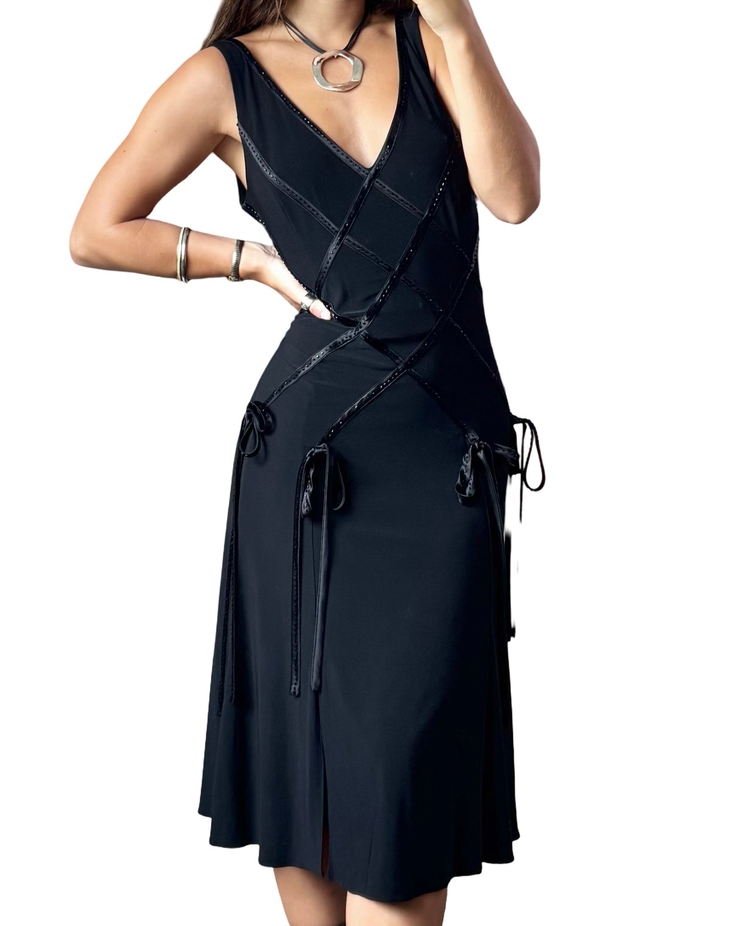 Papéll 90’s Ribbon Midi Dress | Size XL
