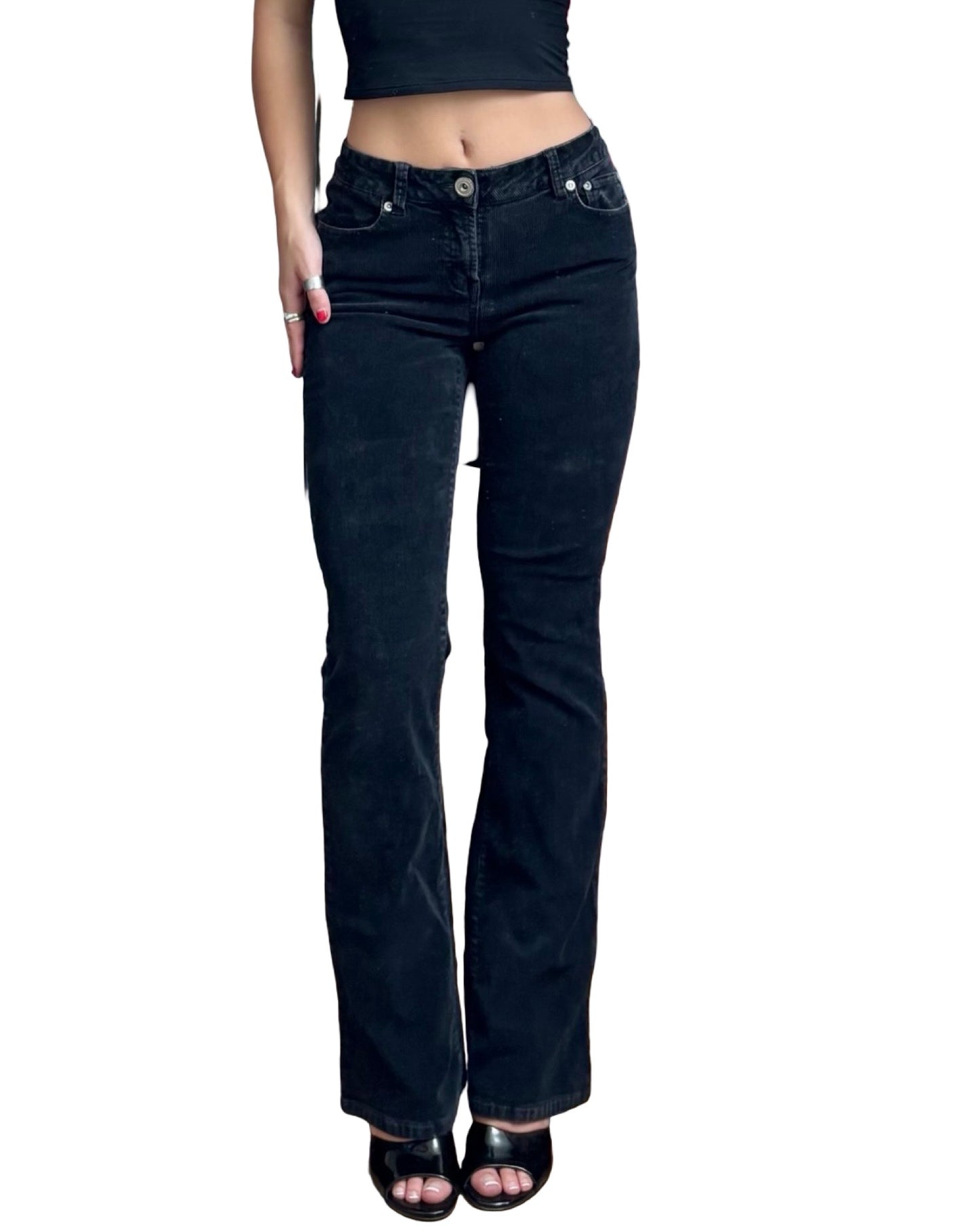Embroidered 00’s Corduroy Flares | Size 6