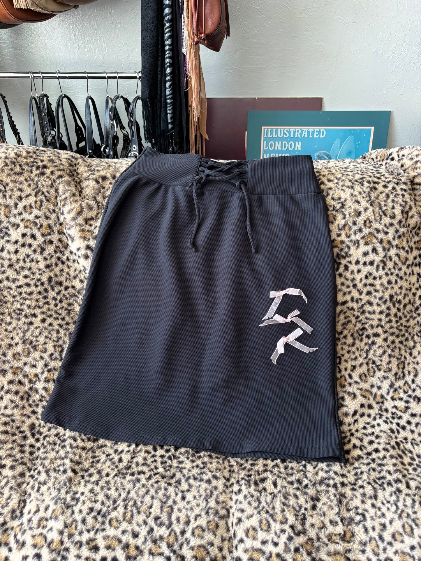 Lace Up 90's Skirt | Size 26" Waist