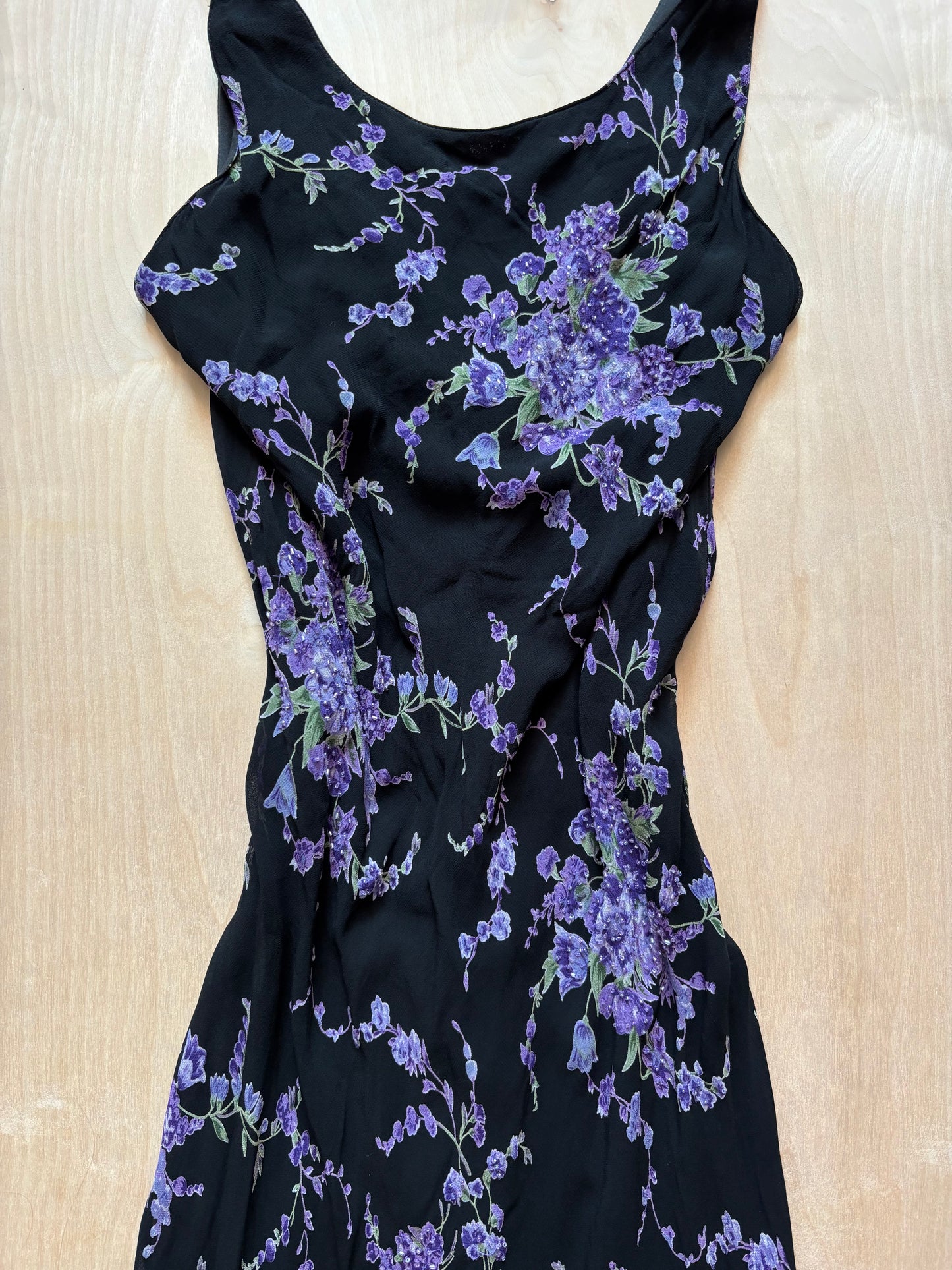 Eva Blue 90’s Beaded Dress | Size L