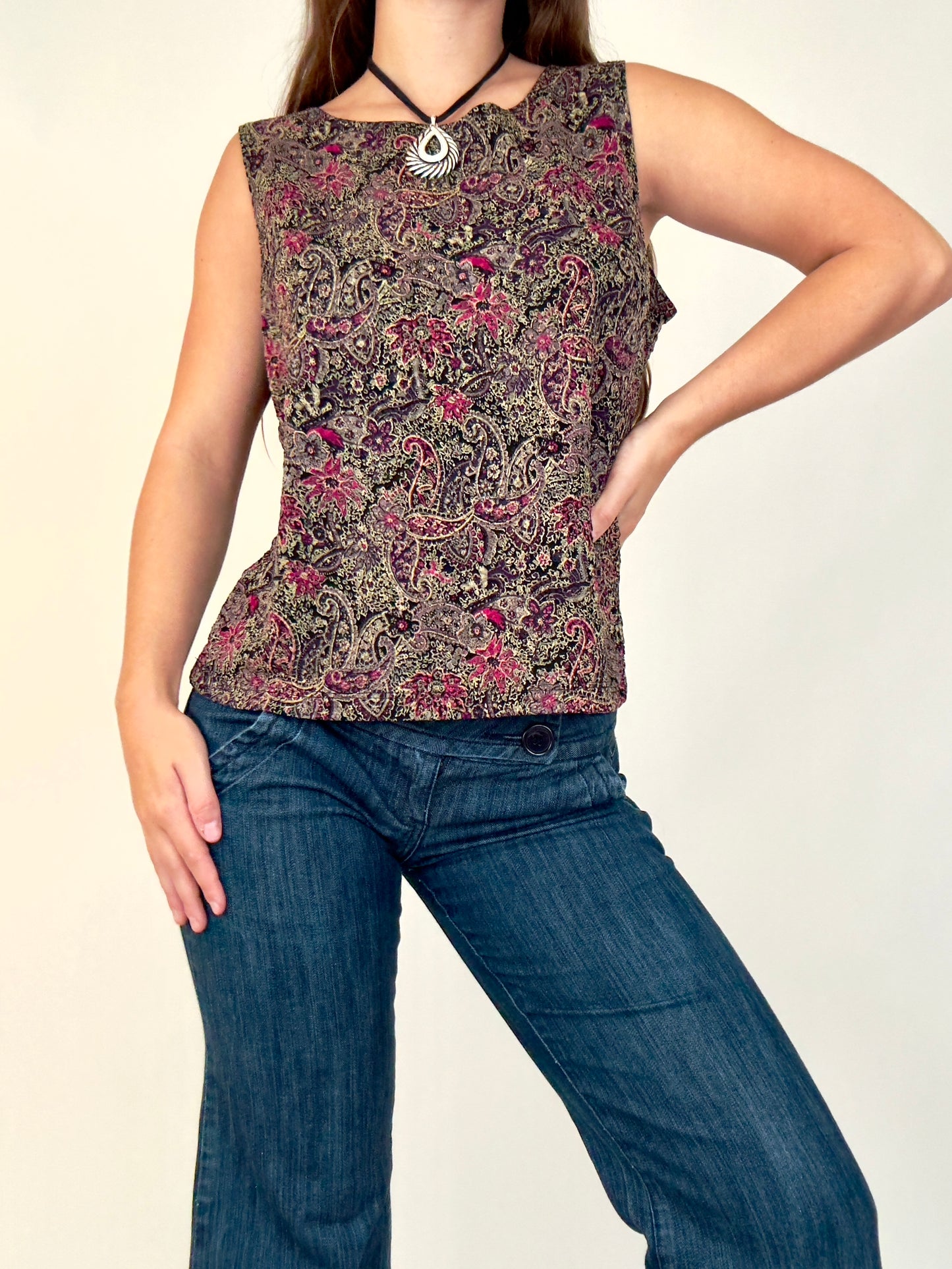 Slinky Floral Top | Size XL