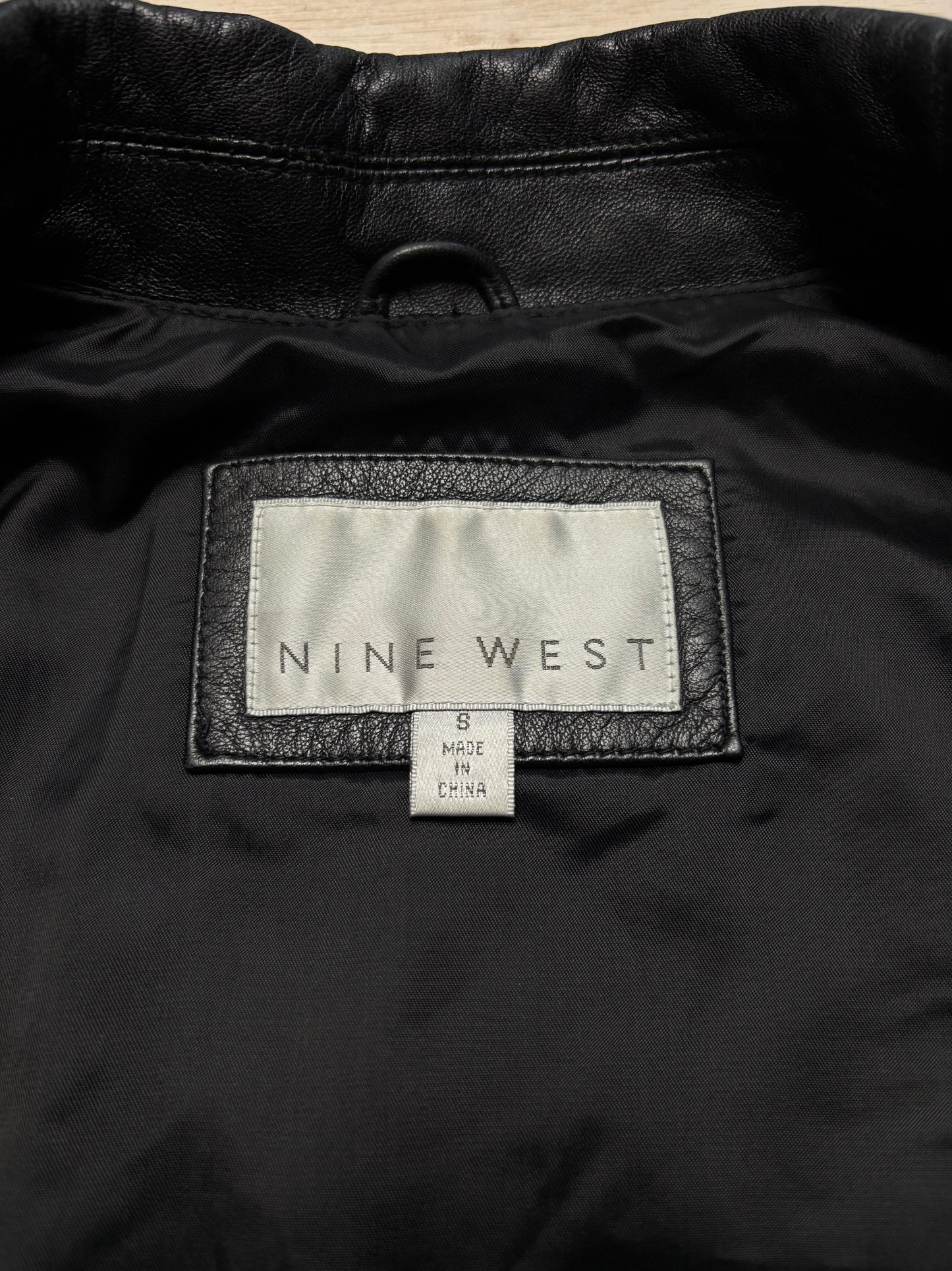 Nine West 90’s Genuine Leather Blazer | Size S