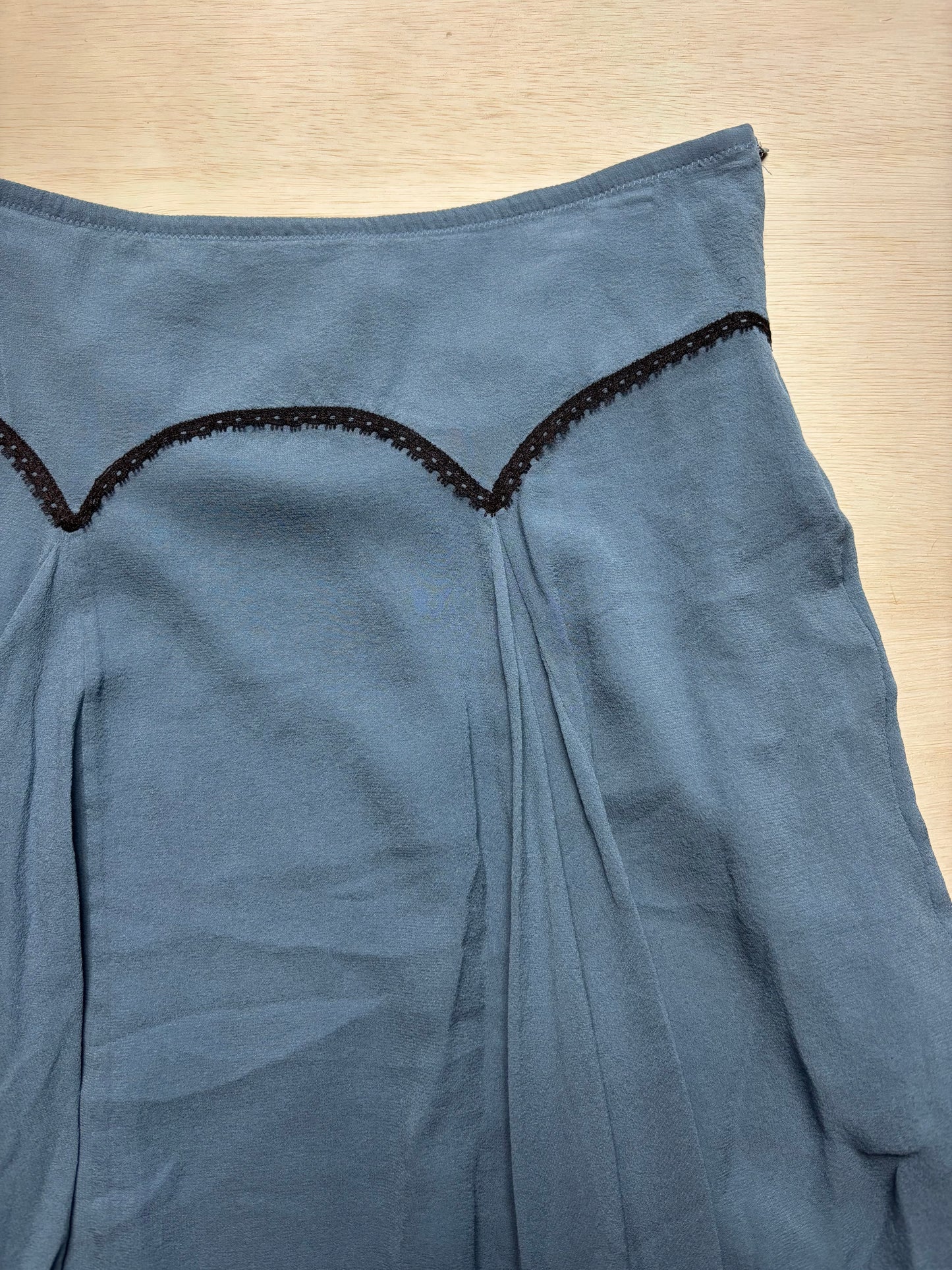 Blue 00’s Asymmetric Skirt | Size 31” waist