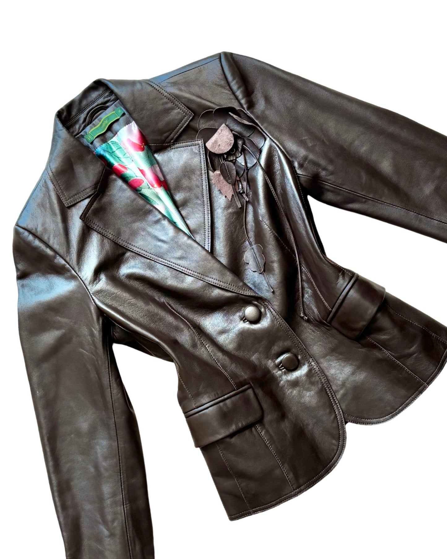 Brown 00’s Leather Jacket | Size S