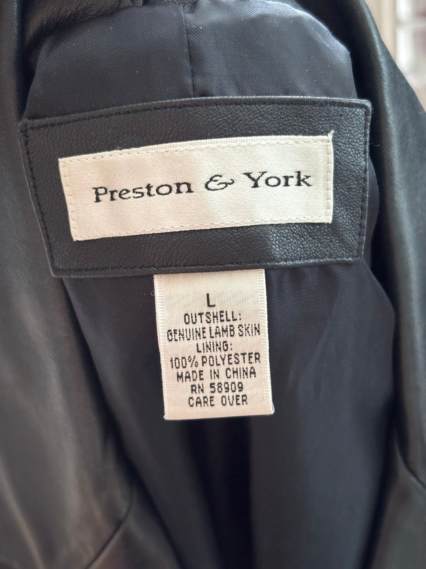 Preston & York 90's Leather Blazer | Size L