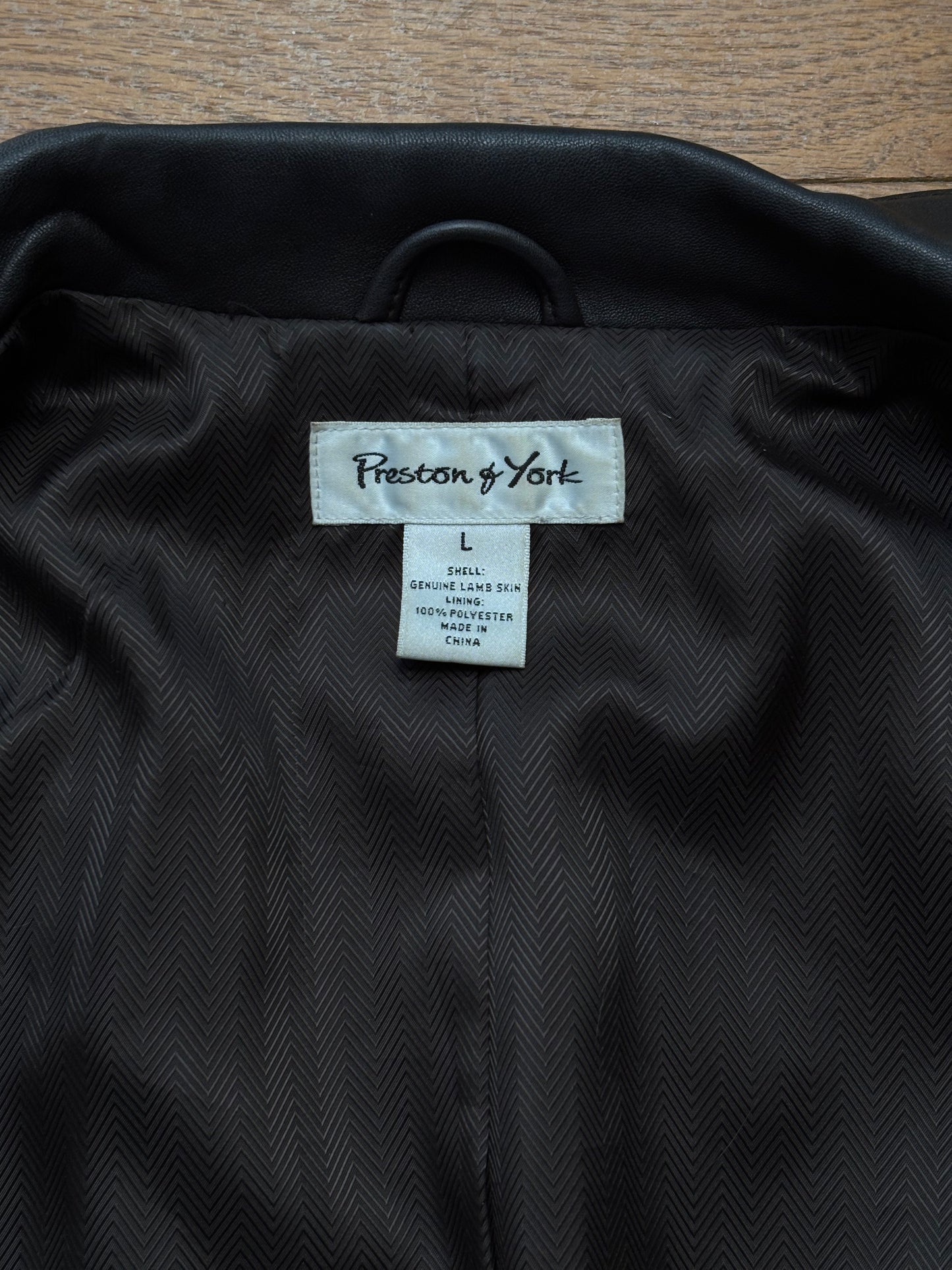 Preston & York 90's Leather Jacket | Size L