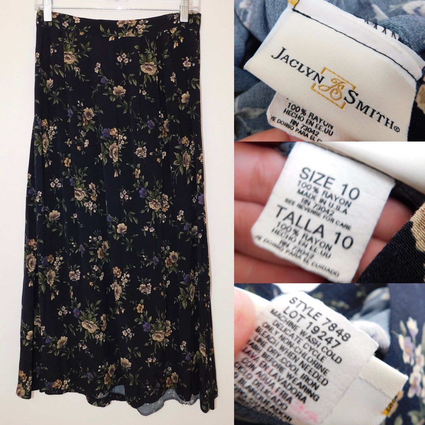 90’s Floral Pleated Maxi Skirt | Size 10