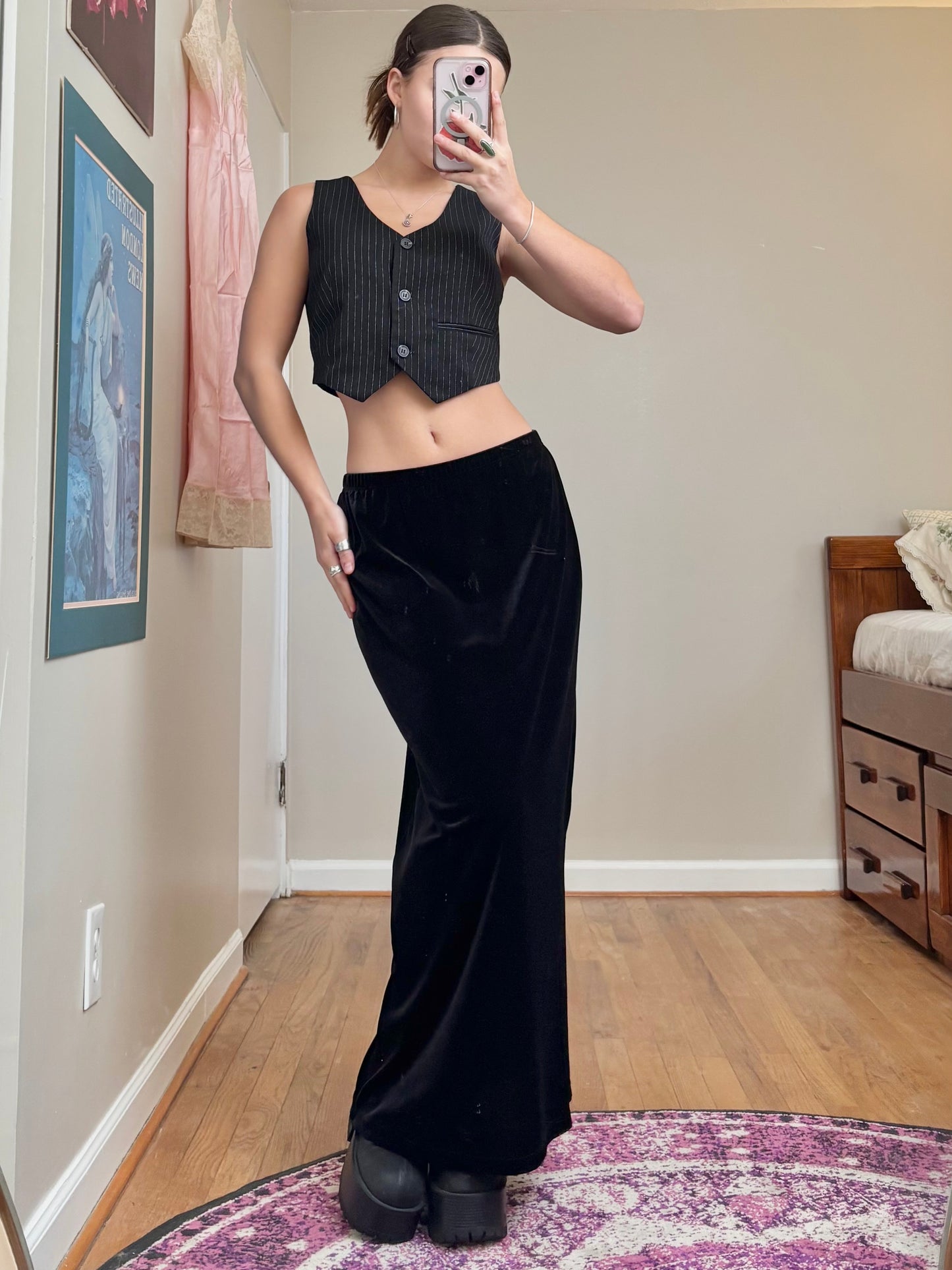 Briggs 90’s Velvet Maxi | Size 25” Waist