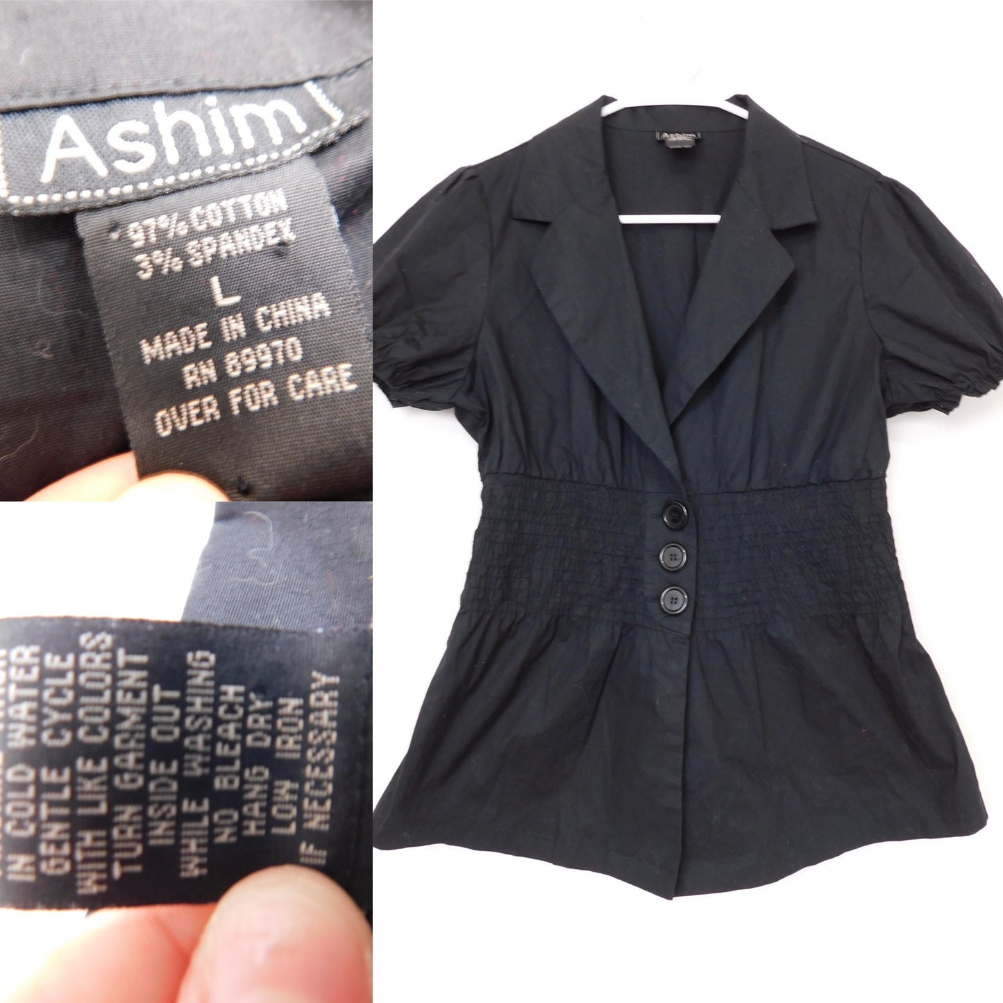 Y2K Button Blouse | Size L