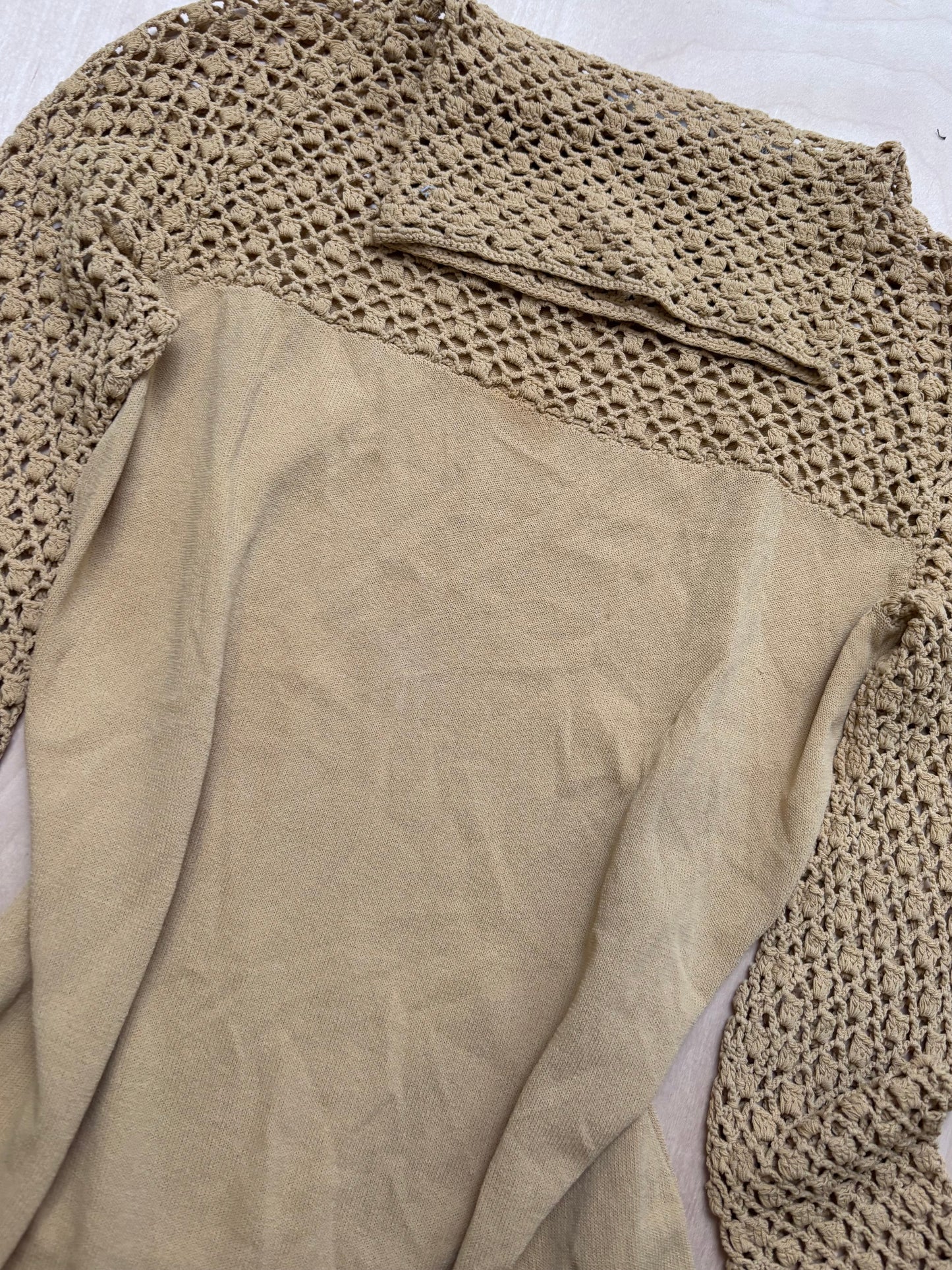 Tan 90’s Knit Top | Size M