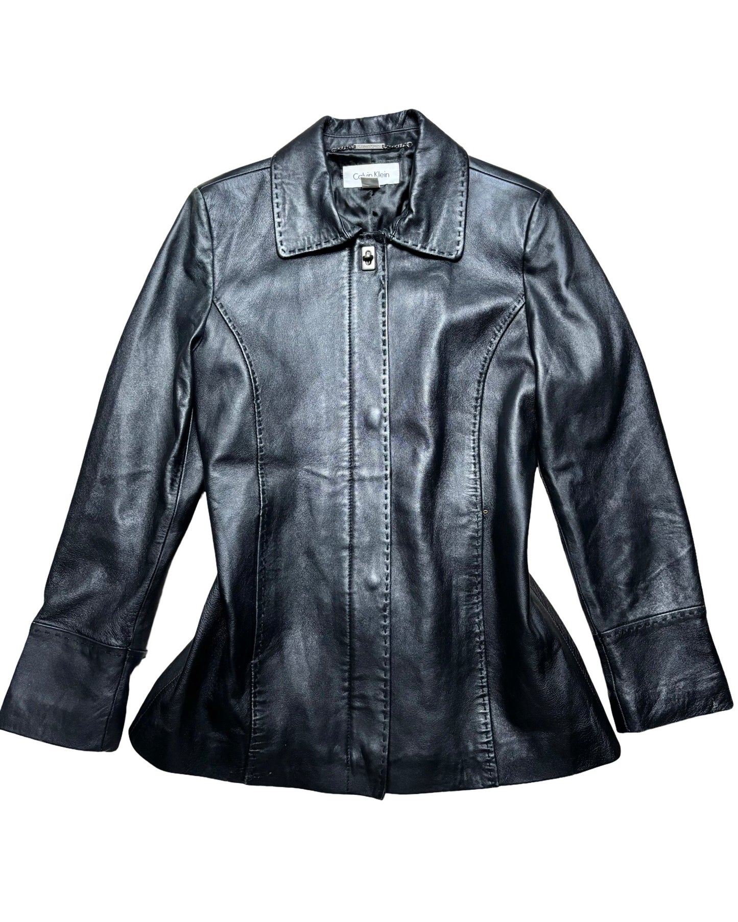 Calvin Klein 90’s Leather Jacket | Size M