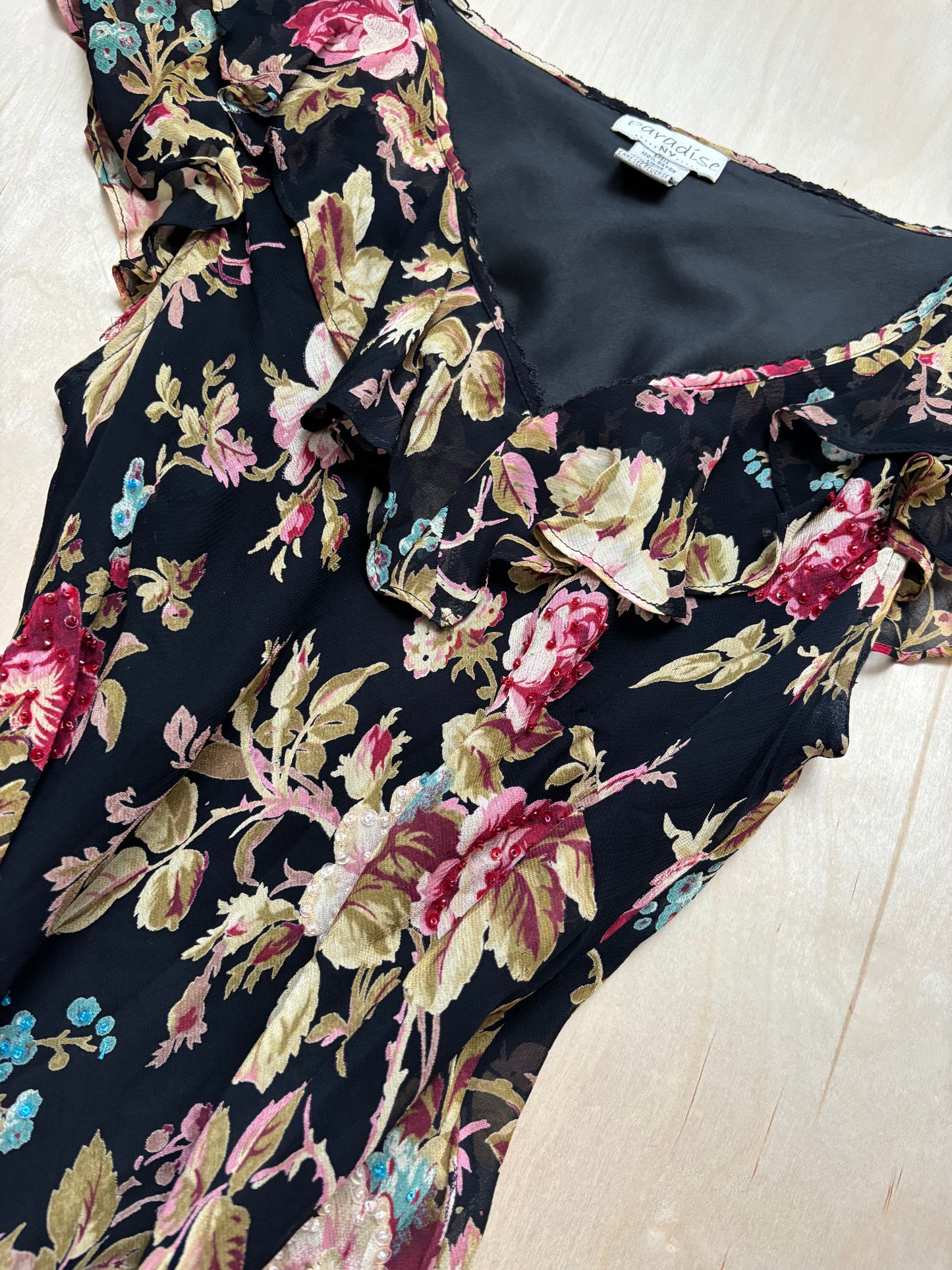 Paradise 90βs Beaded Midi Dress | Size M