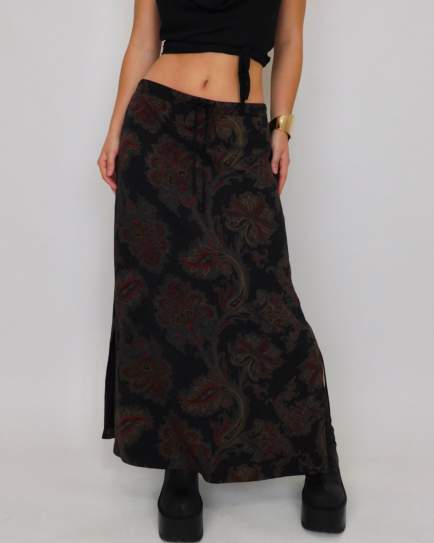 90’s silk maxi skirt | Size M