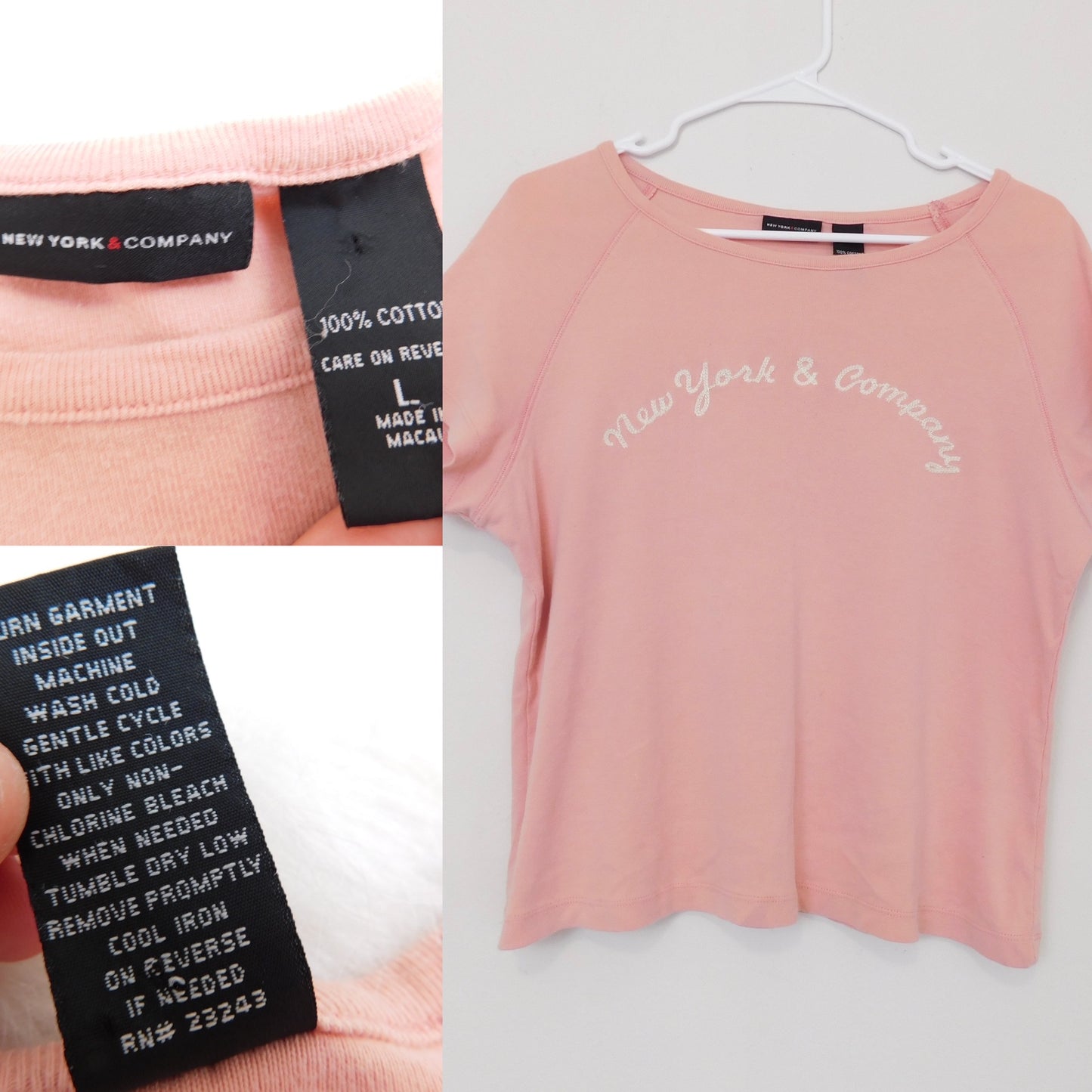 Y2K Pink Baby Tee | Size L