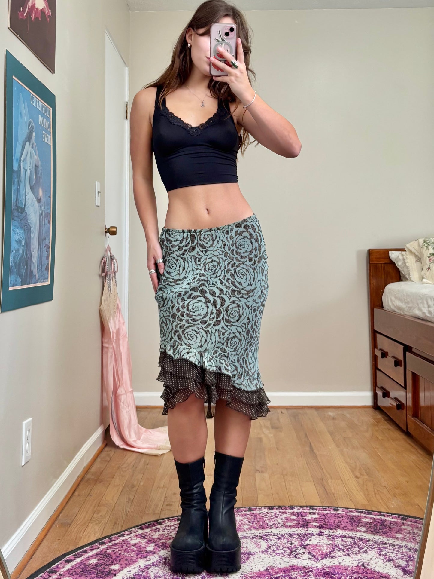 S.L.B 00's Silk Skirt | Size 27" Waist